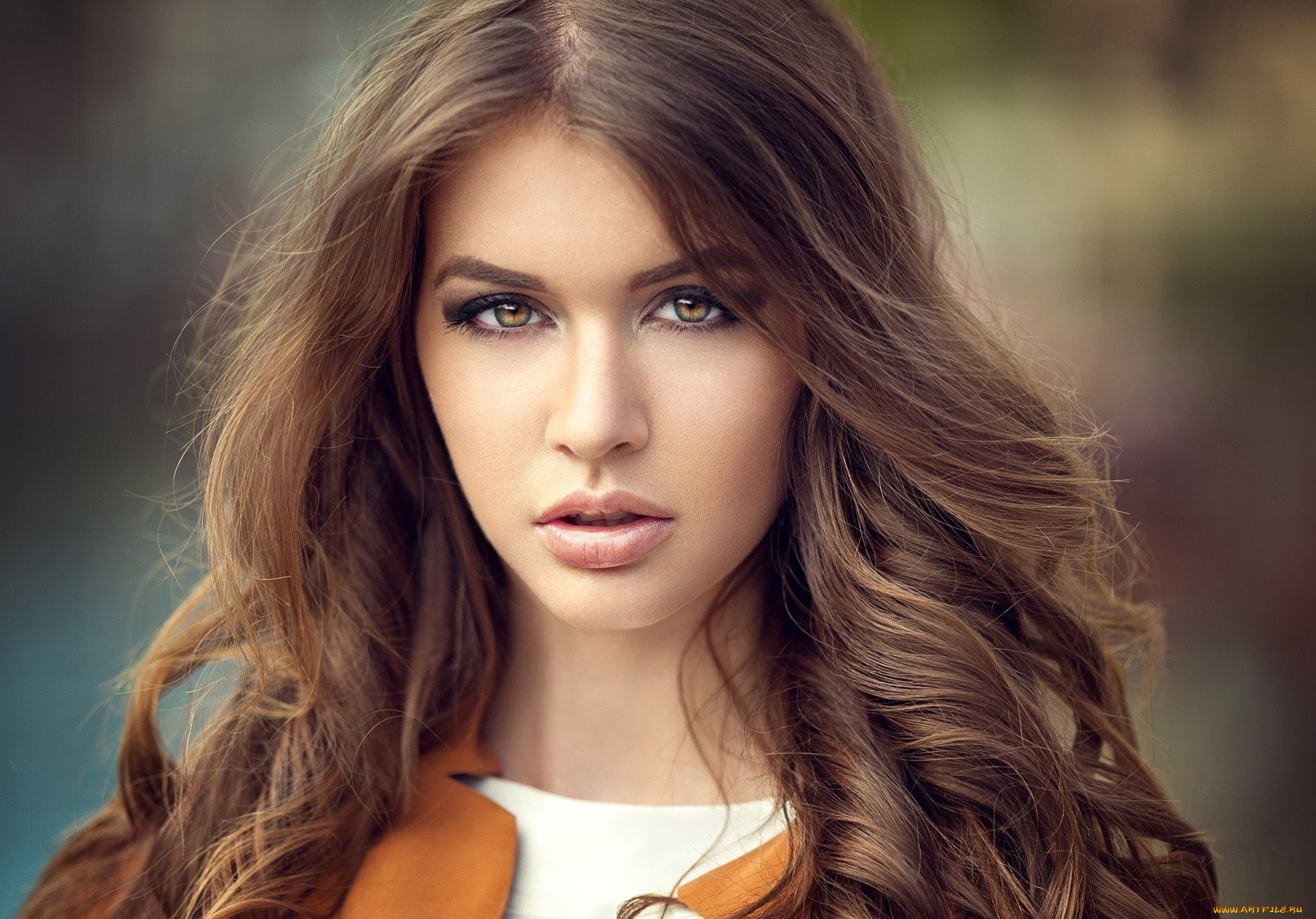 девушки, -, лица, , портреты, шатенка