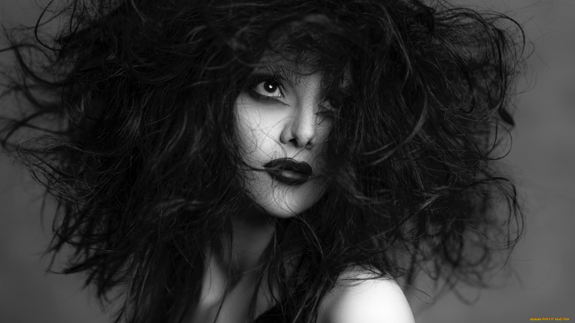 девушки, -, черно-белые, монохром