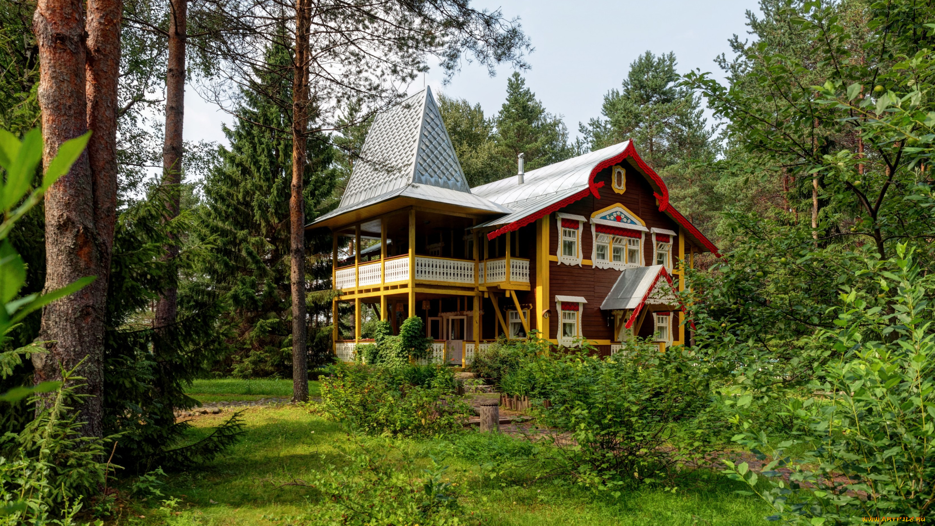 города, -, здания, , дома, мандроги, ленинградская, область, россия, дом, дeрeвo