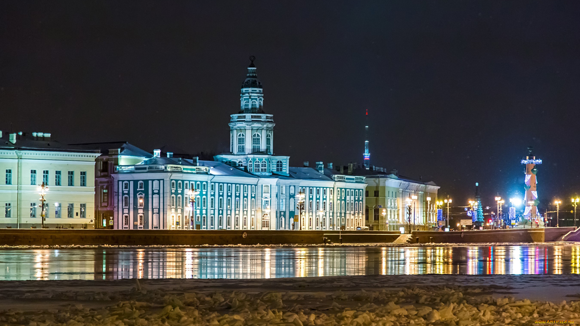 города, санкт-петербург, , петергоф, , россия, кунсткамера, санкт, петербург, дома, река