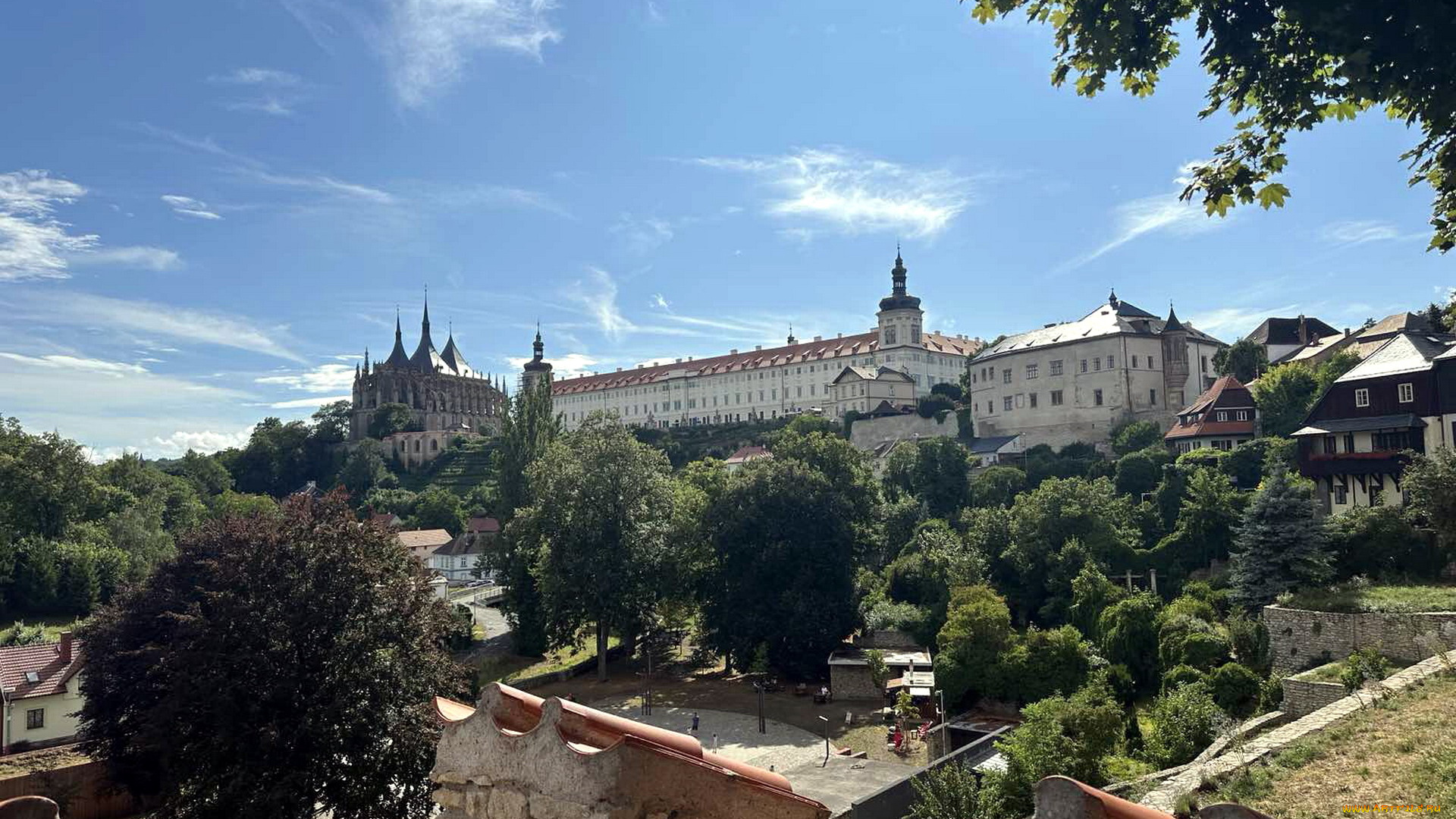 кутна, гора, чехия, города, -, панорамы, кутна, гора