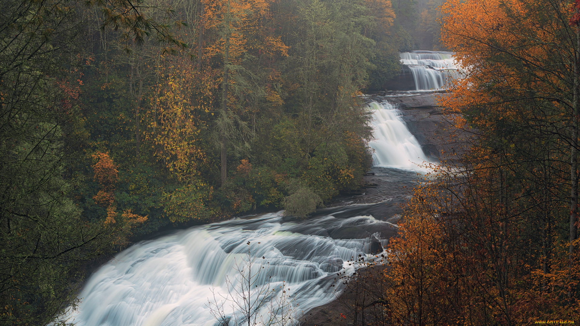 природа, водопады, река