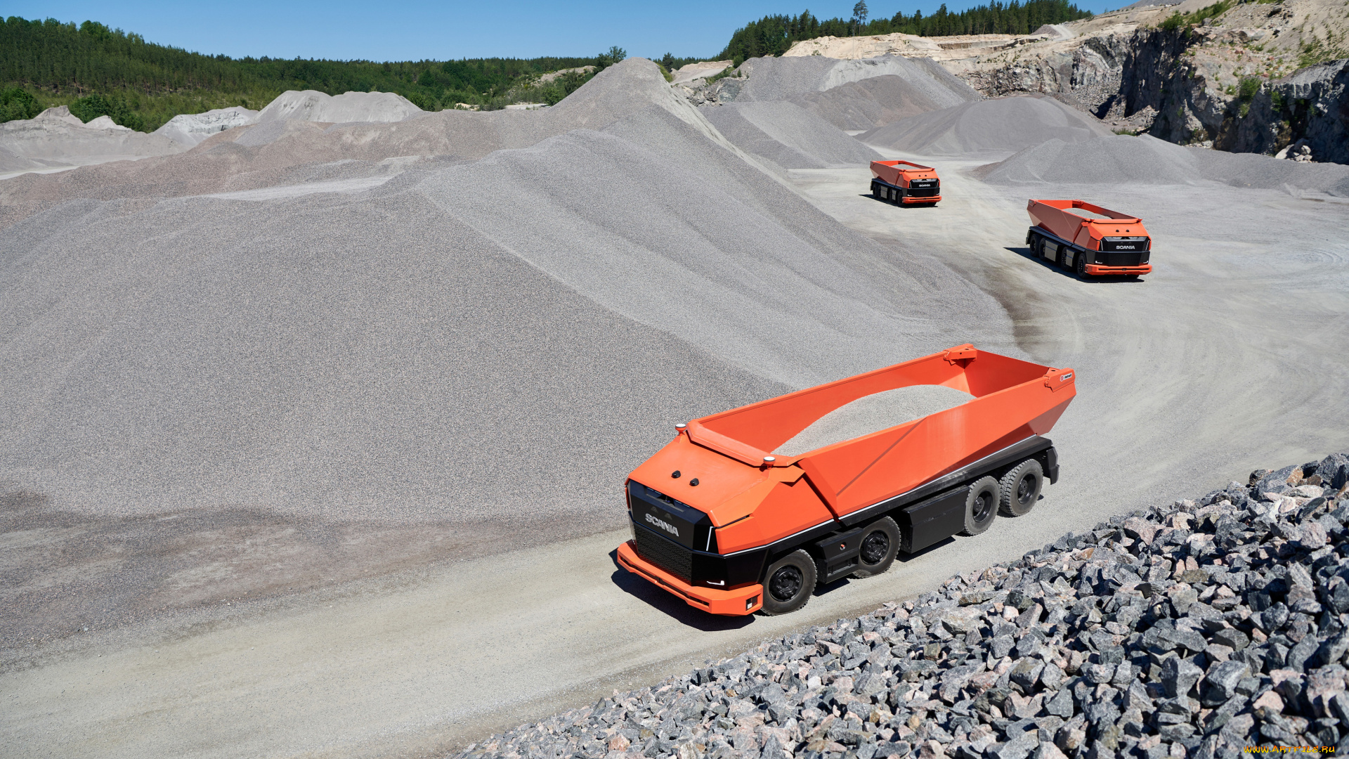 техника, строительная, техника, scania