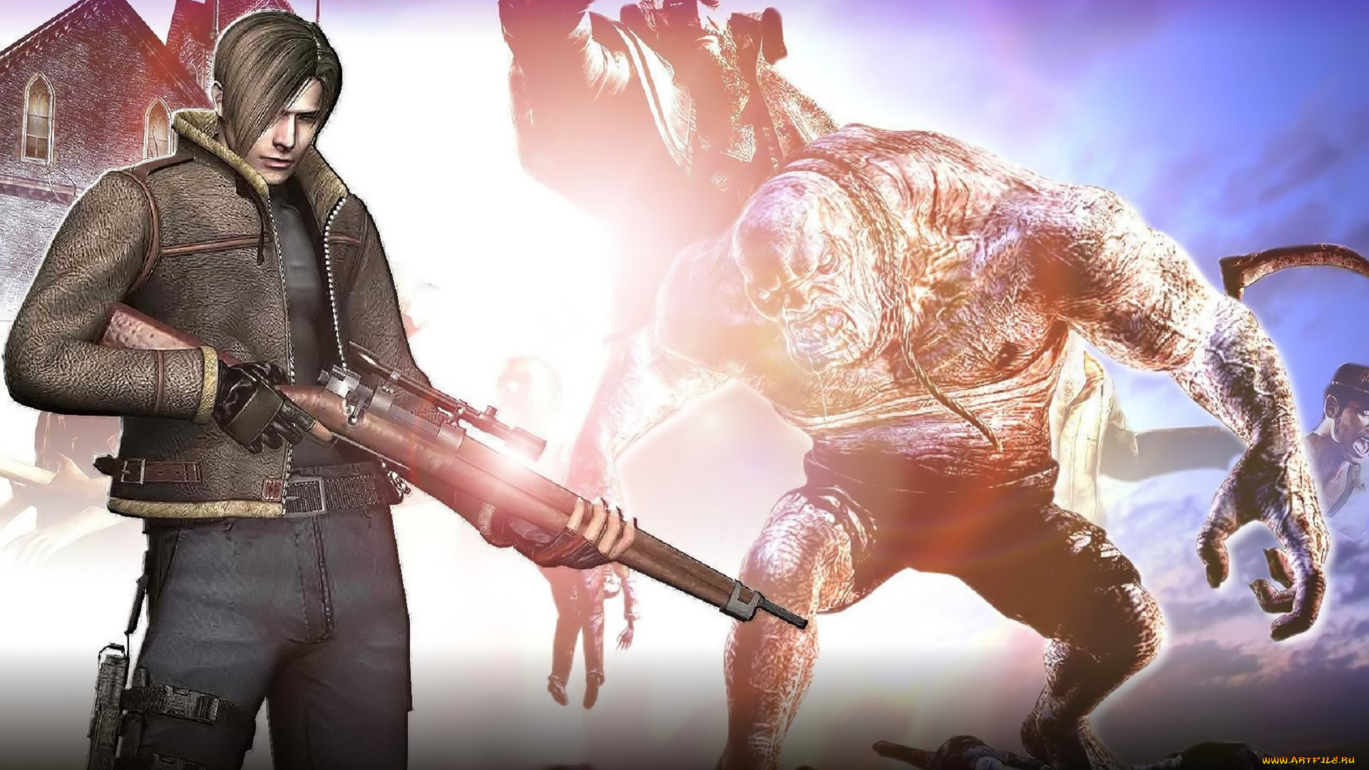 видео, игры, resident, evil, 4, персонажи, оружие, монстр