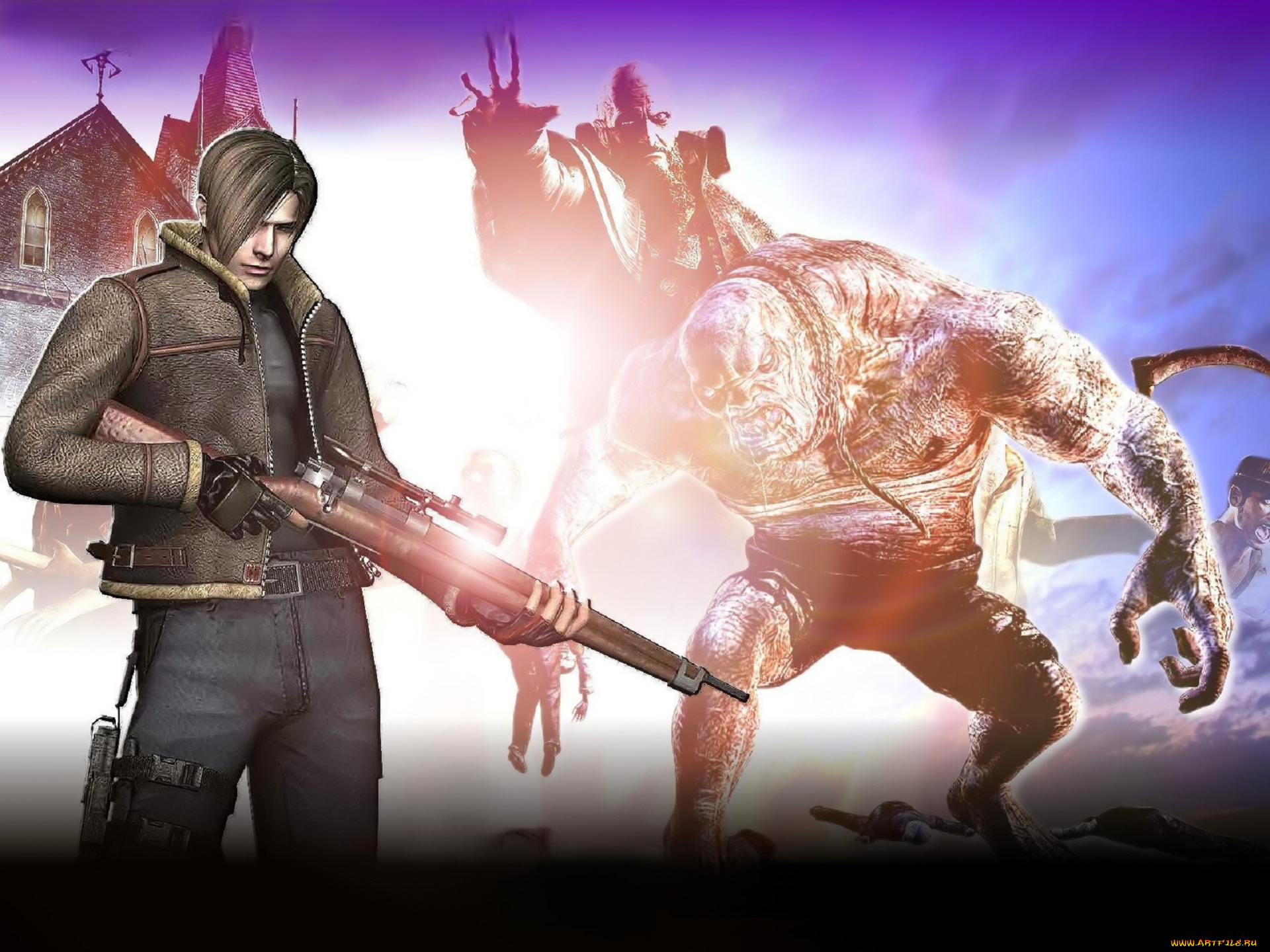 видео, игры, resident, evil, 4, персонажи, оружие, монстр