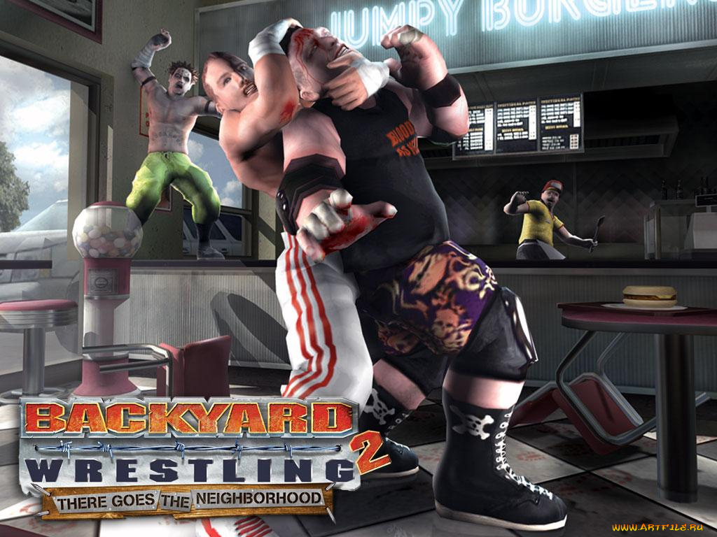 видео, игры, backyard, wrestling, there, goes, the, neighborhood
