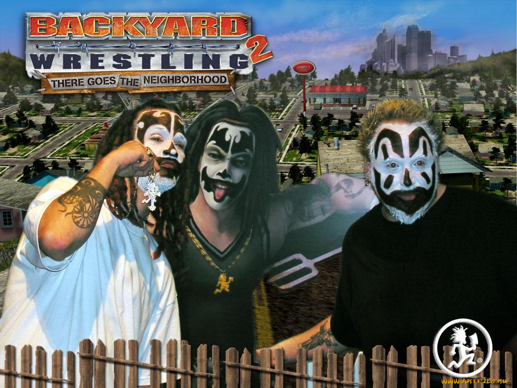 видео, игры, backyard, wrestling, there, goes, the, neighborhood