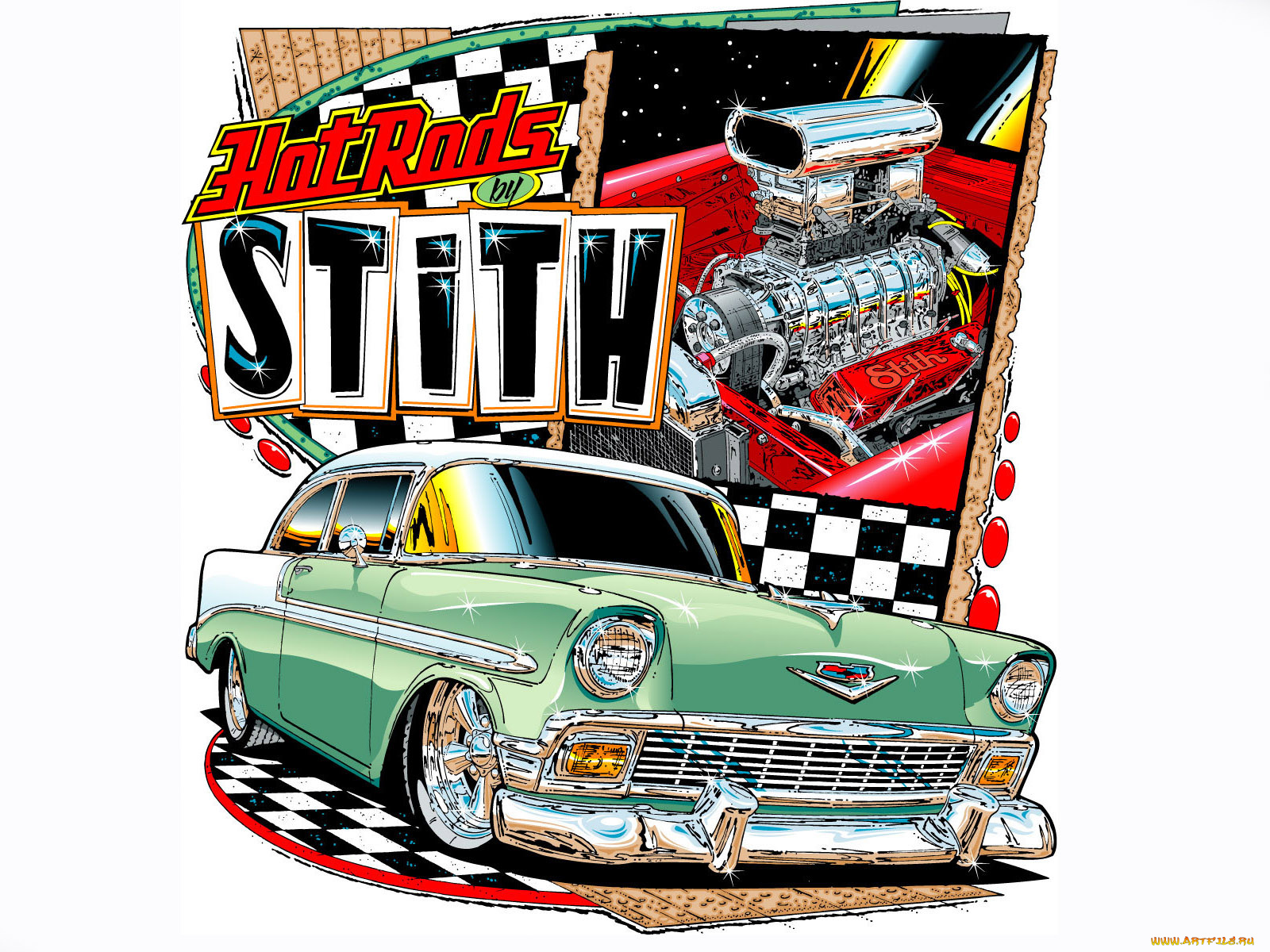 автомобили, векторная, графика