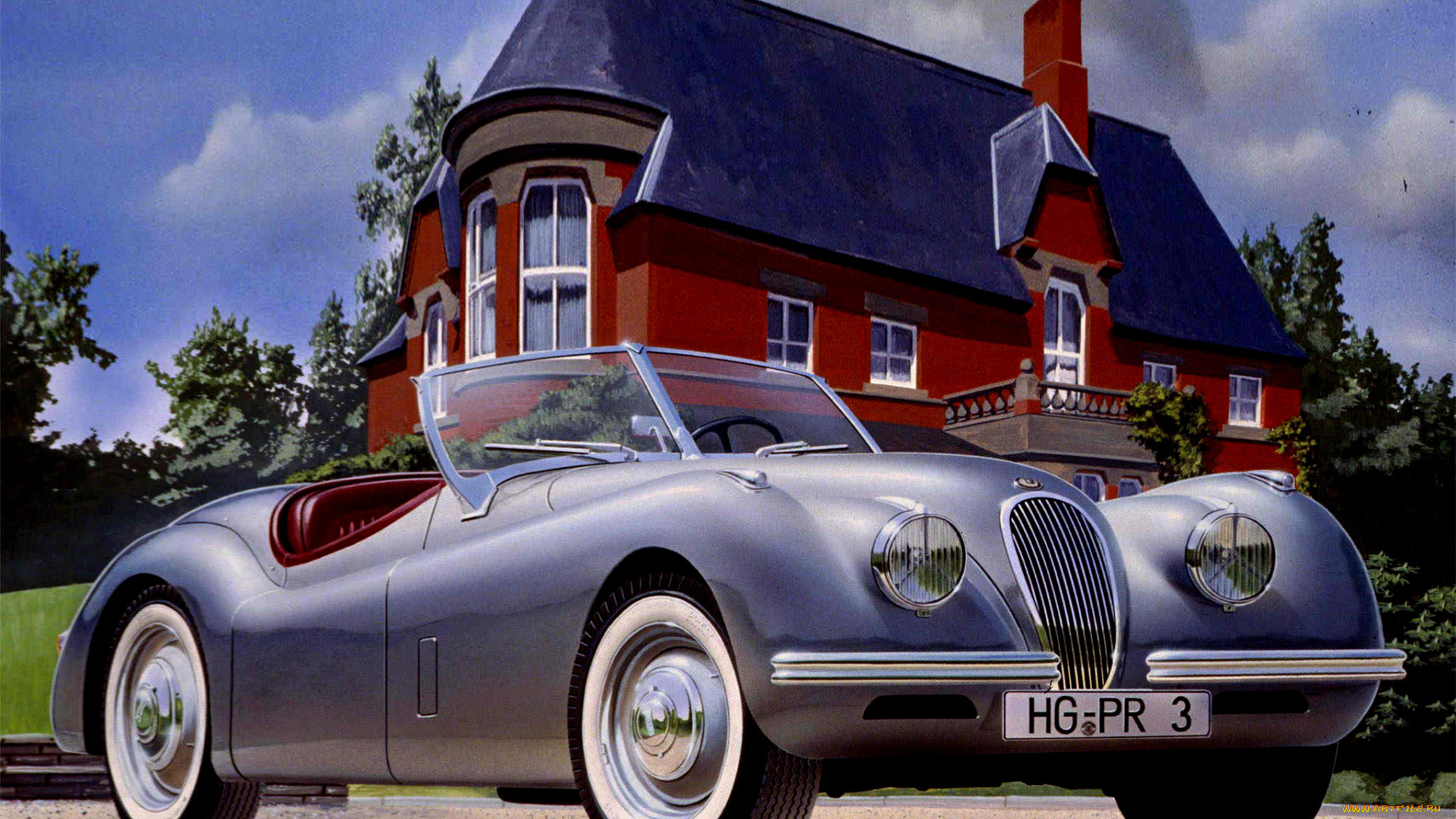 автомобили, рисованные