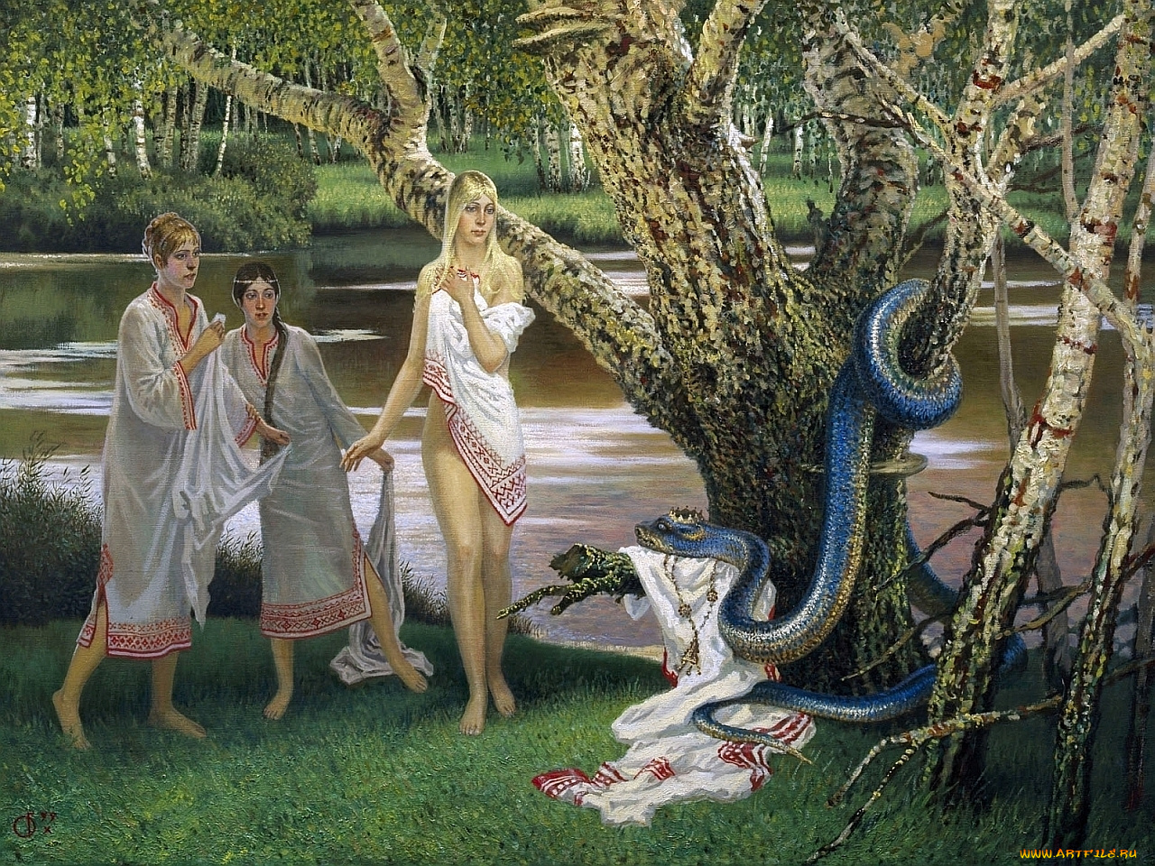 Языческий, мотив, рисованные, борис, ольшанский