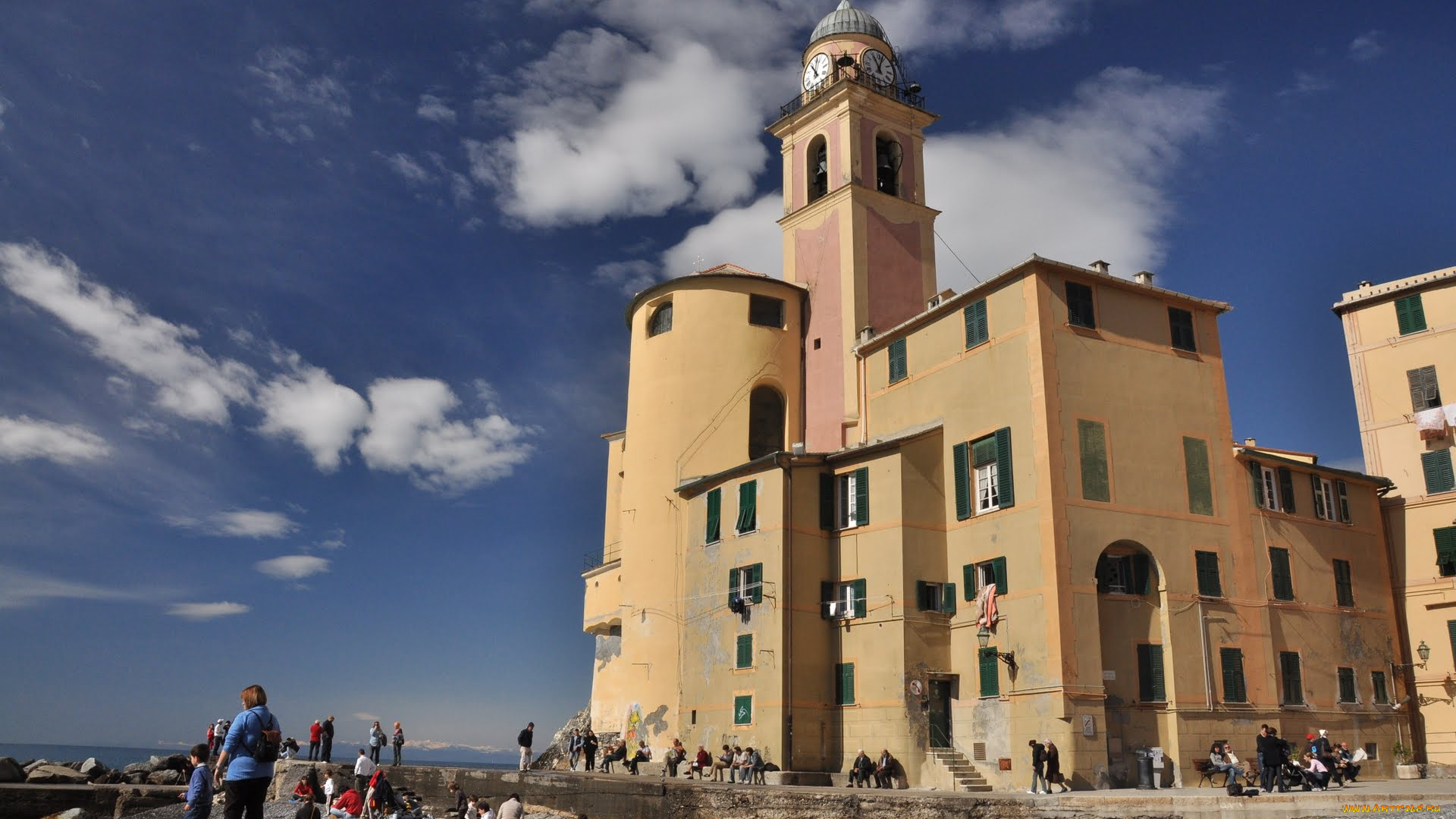 basilica, of, santa, maria, assunta, in, camogli, города, католические, соборы, костелы, аббатства, италия