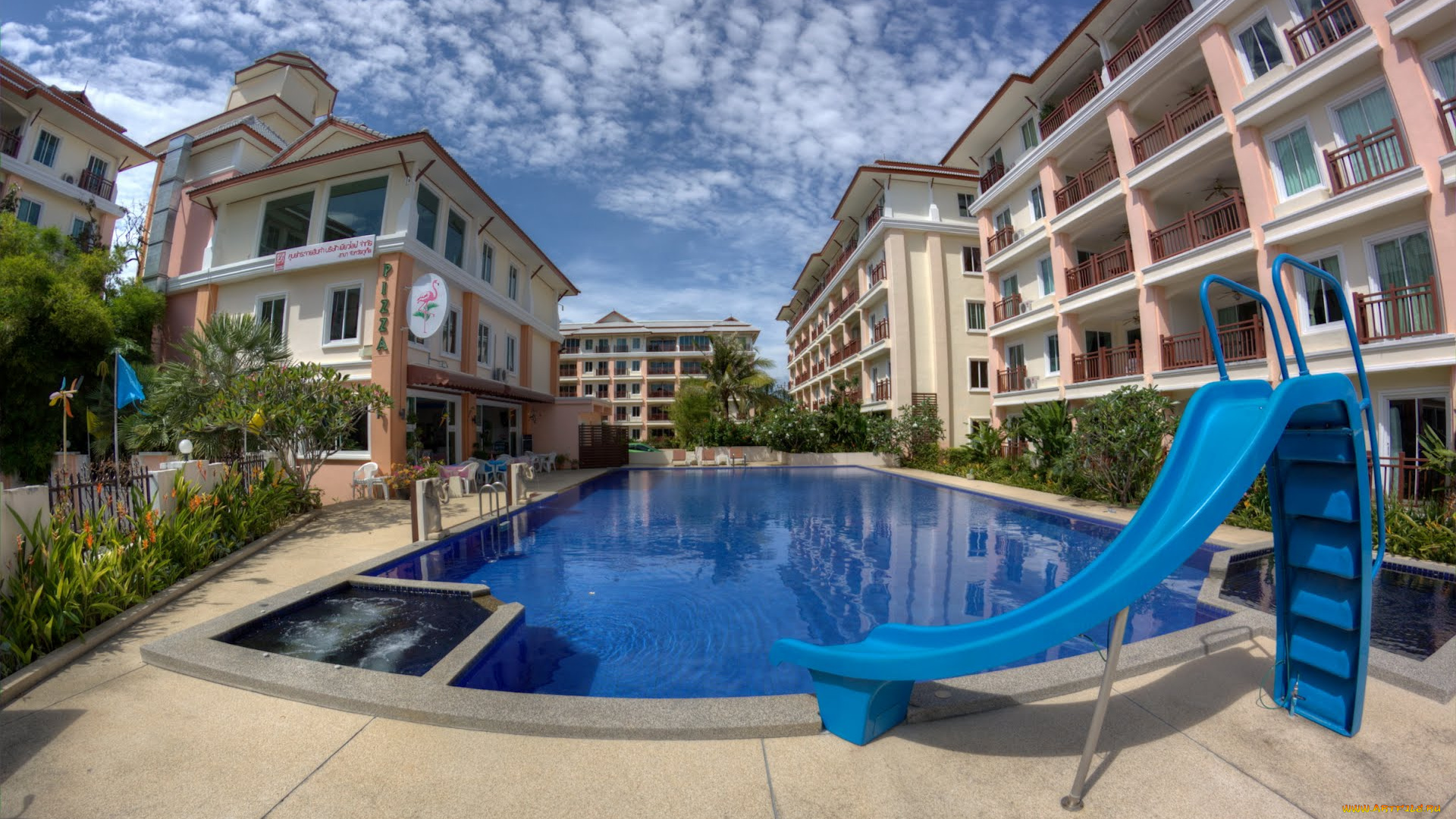 интерьер, бассейны, открытые, площадки, pool