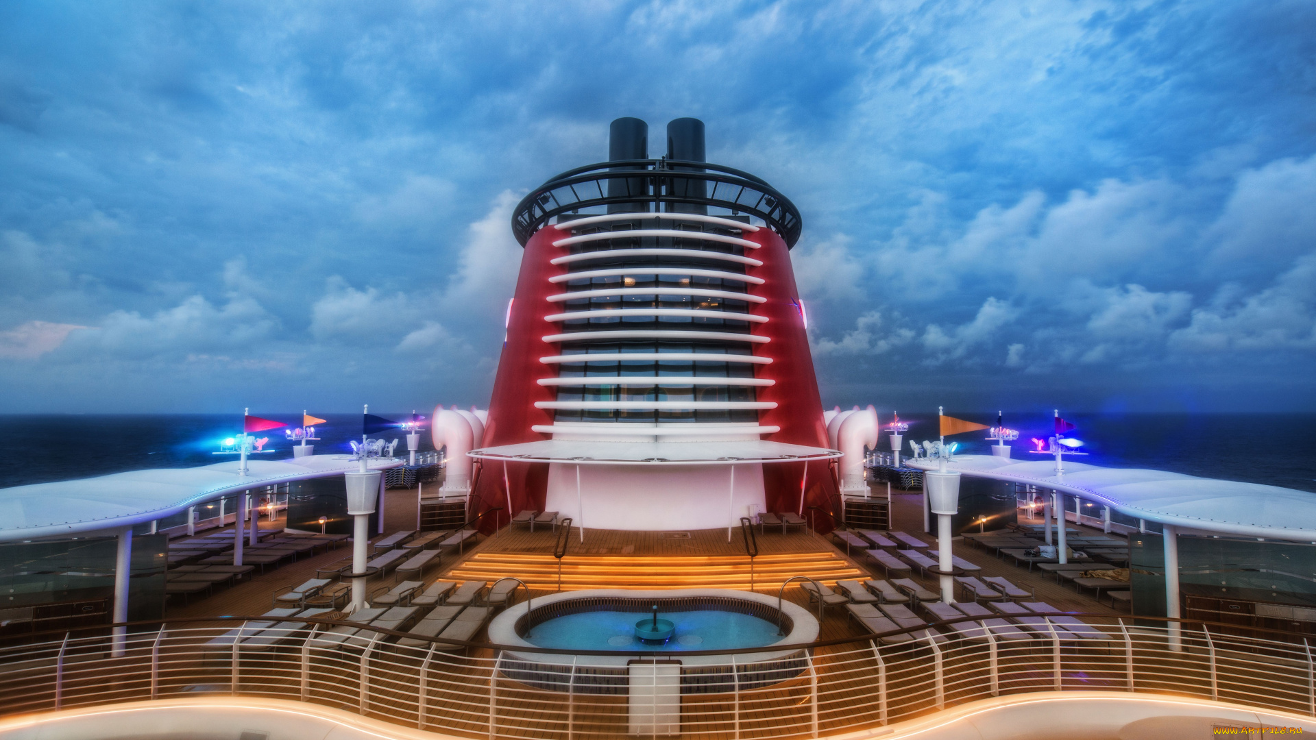 интерьер, каюты, помещения, на, корабле, бассейн, лайнер, палуба