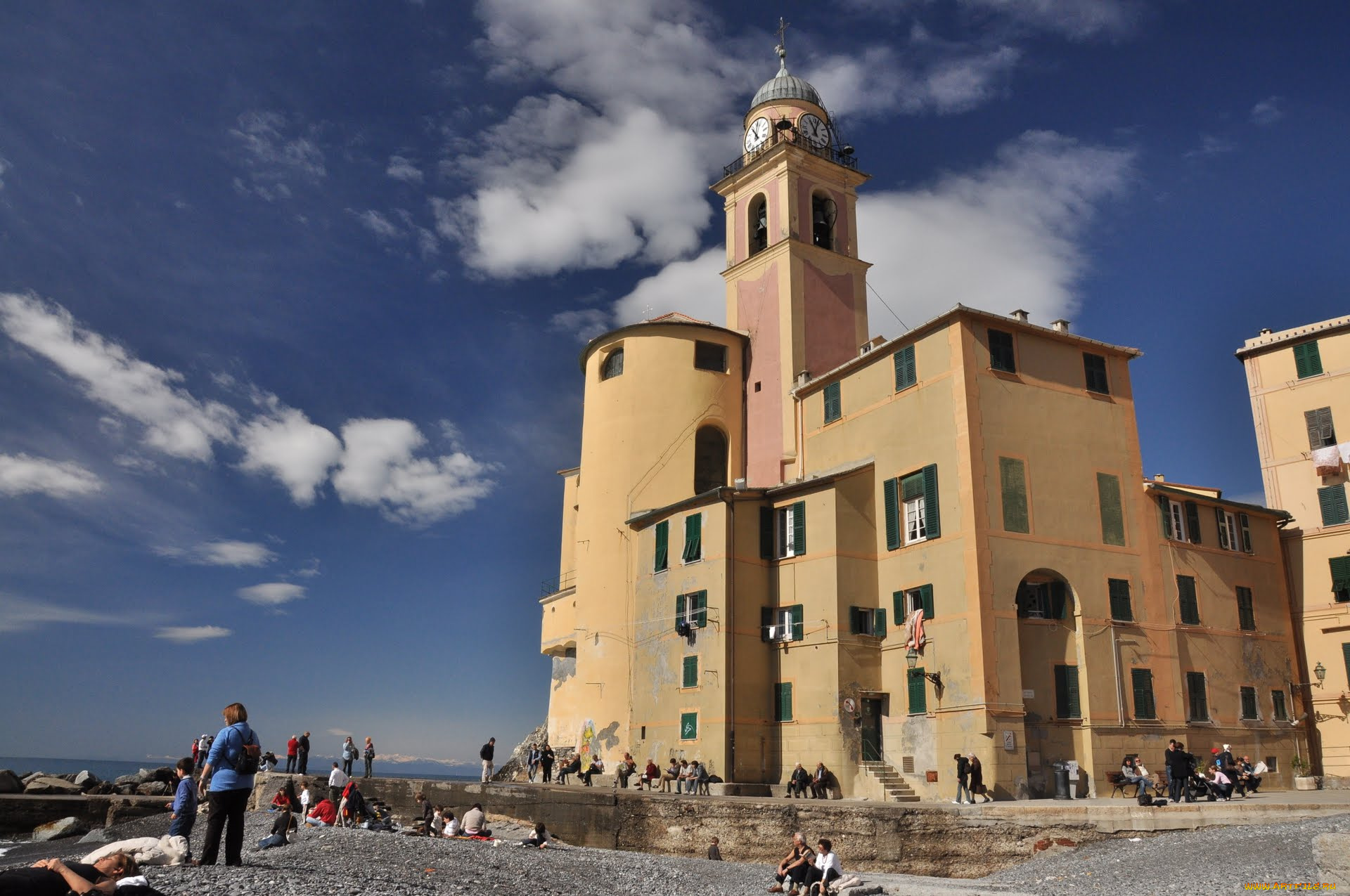basilica, of, santa, maria, assunta, in, camogli, города, католические, соборы, костелы, аббатства, италия
