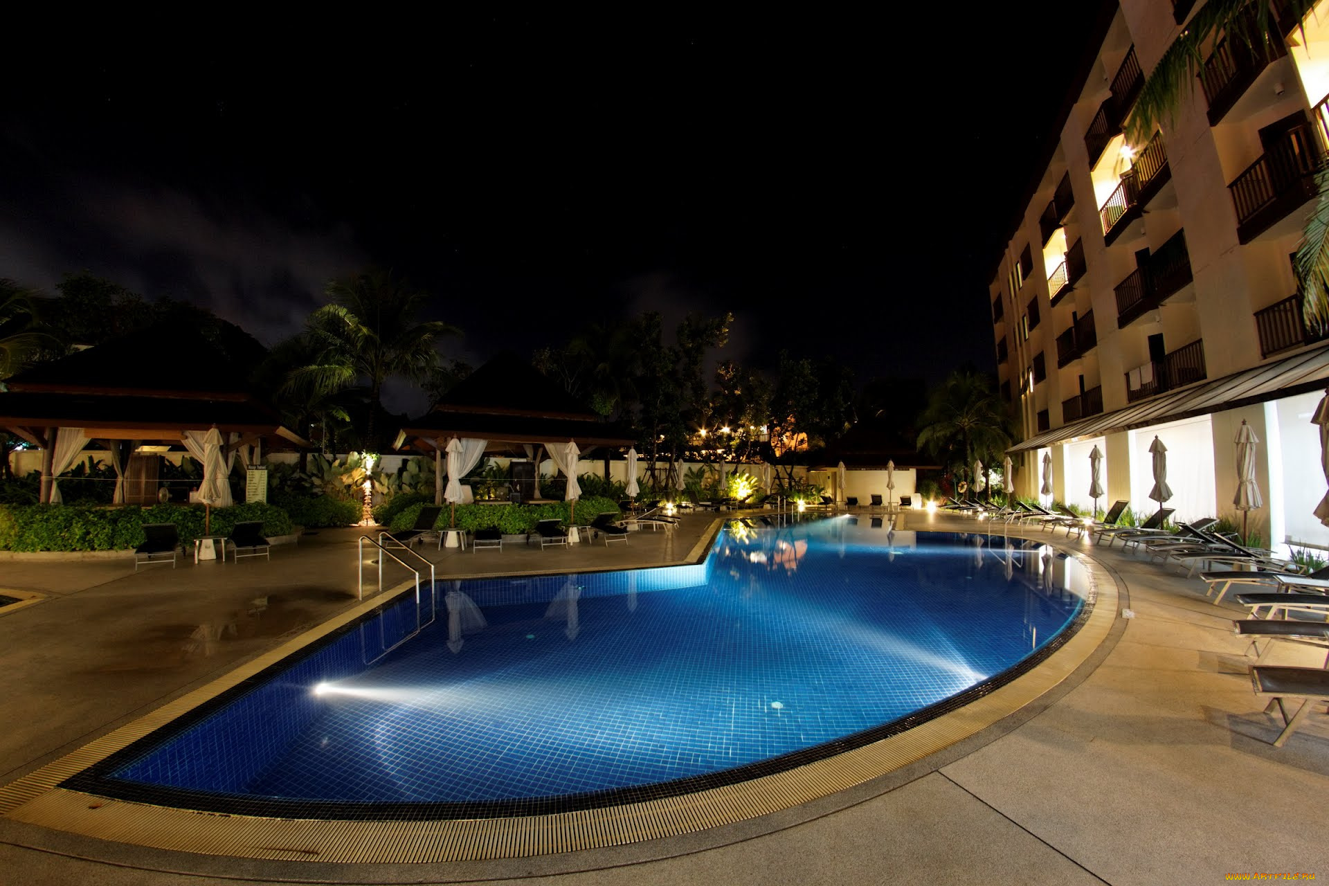 интерьер, бассейны, открытые, площадки, pool