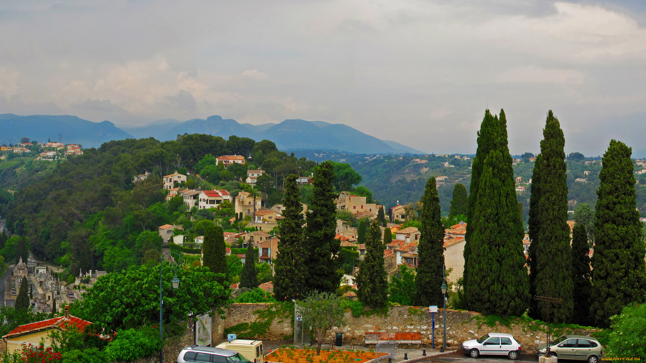 города, пейзажи, лазурный, берег, франция