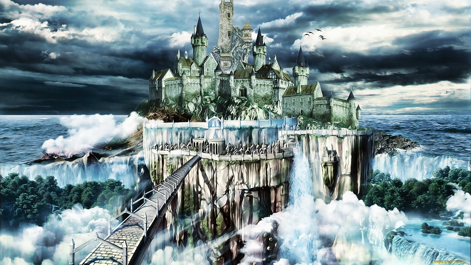 фэнтези, замки, замок