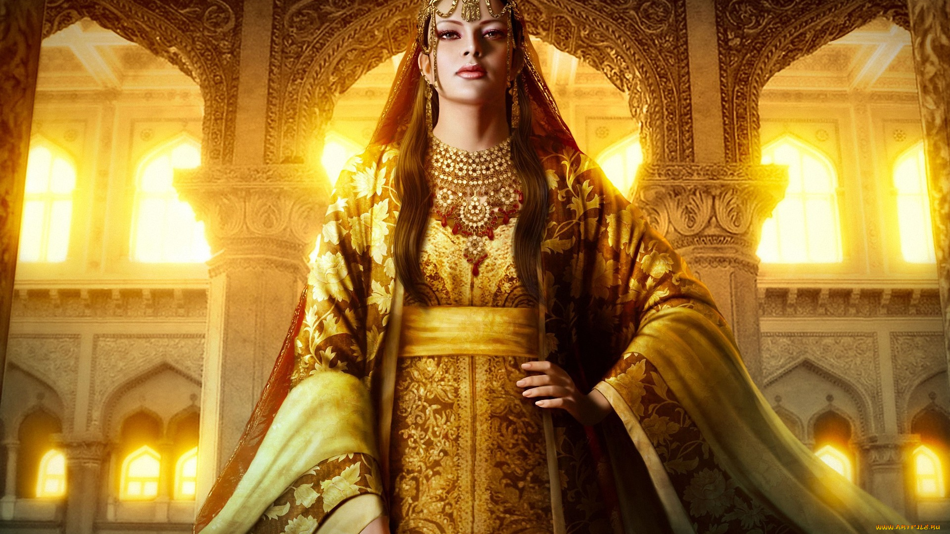 mario, wibisono, фэнтези, девушки, дворец, царица