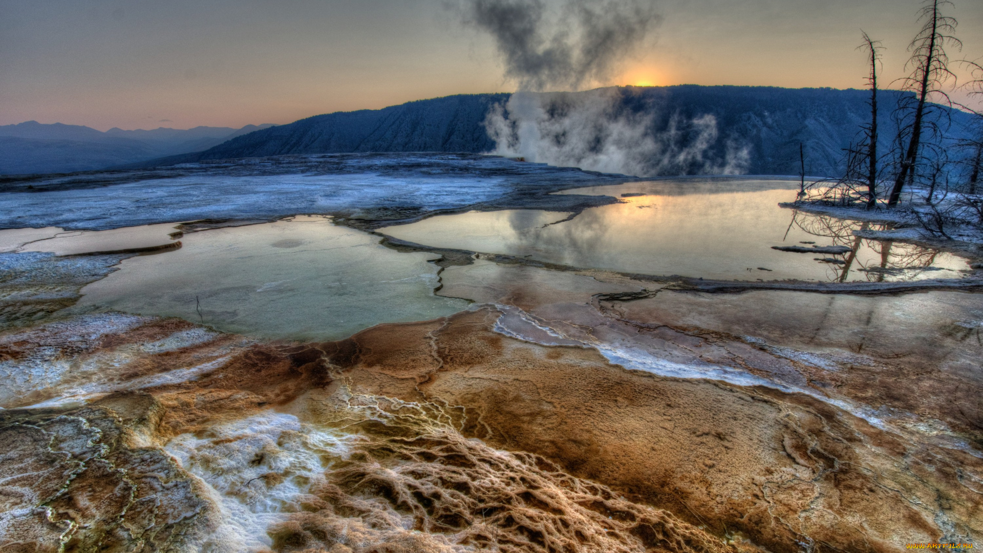 природа, стихия, штат, вайоминг, сша