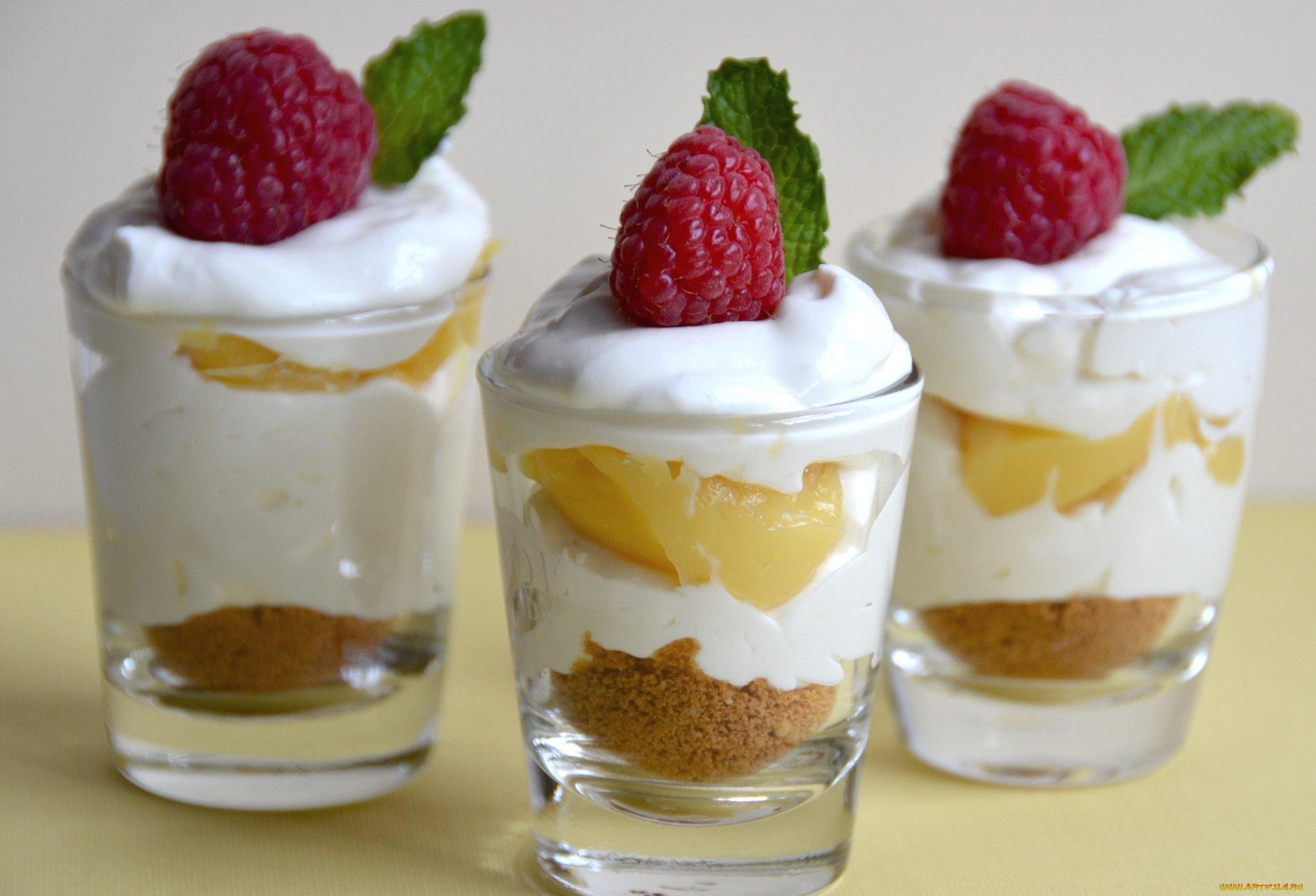 еда, мороженое, десерты, малина, мята