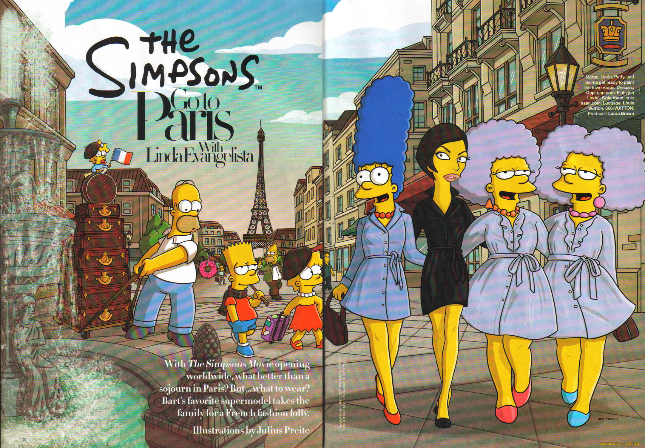 мультфильмы, the, simpsons, симпсоны, в, париже