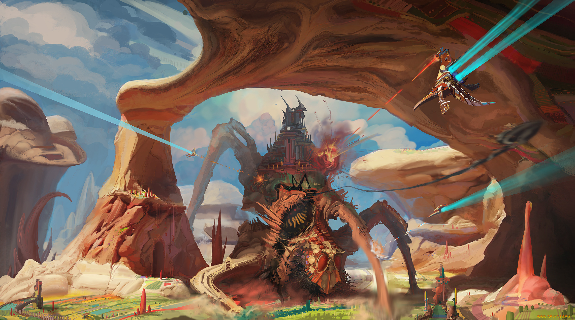 фэнтези, существа, бой, монстр