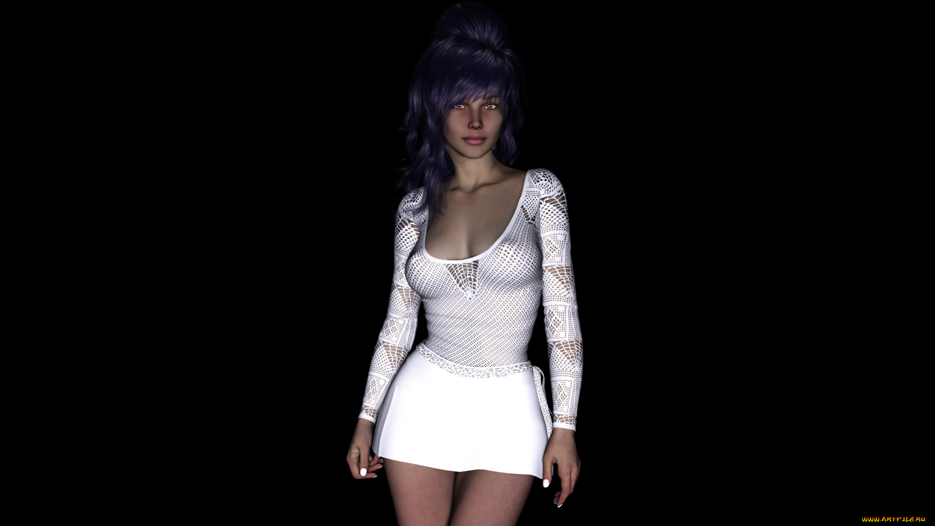 3д, графика, people, , люди, взгляд, фон, девушка