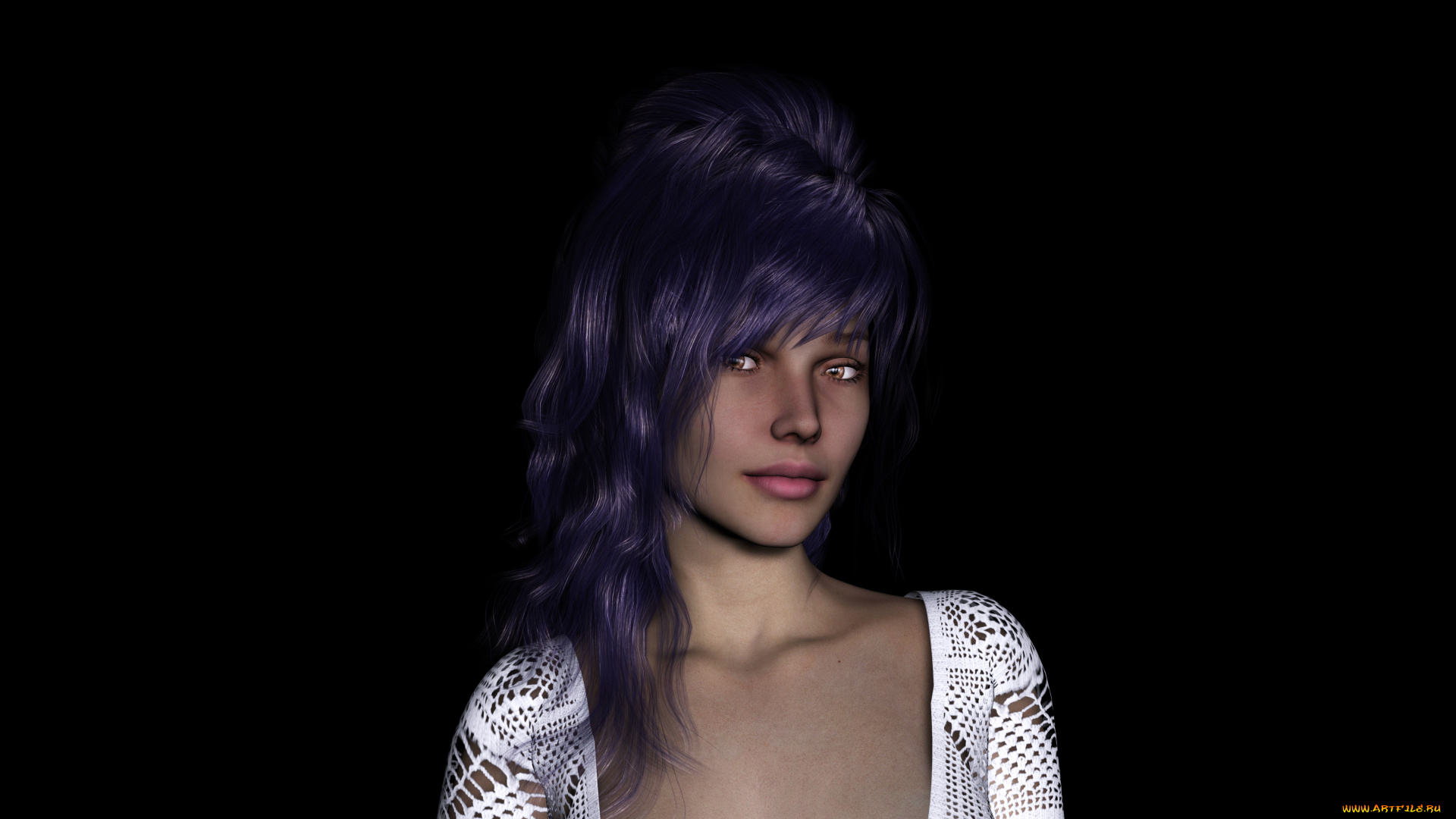 3д, графика, portraits, , портрет, девушка, фон, взгляд