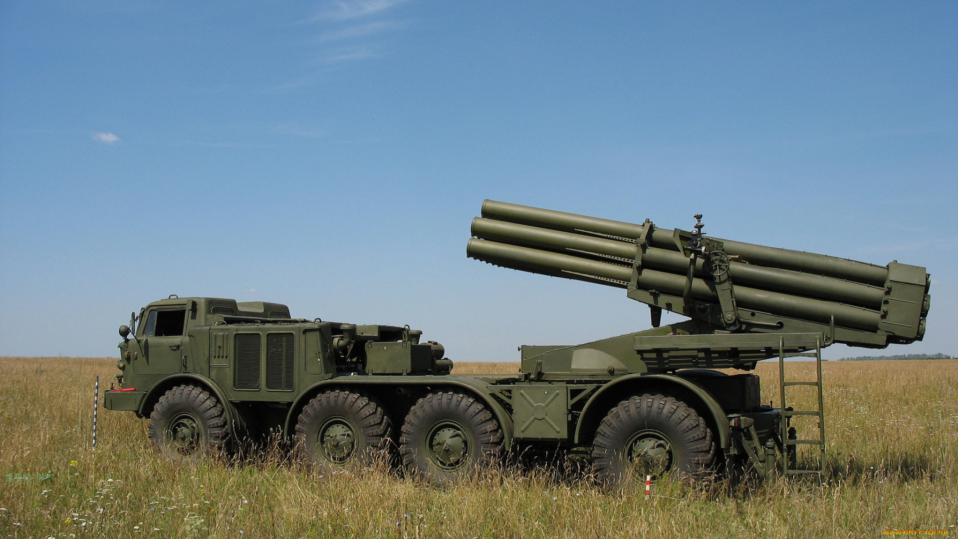 техника, военная, техника, поле, огня, залпового, система, реактивная, рсзо, ураган