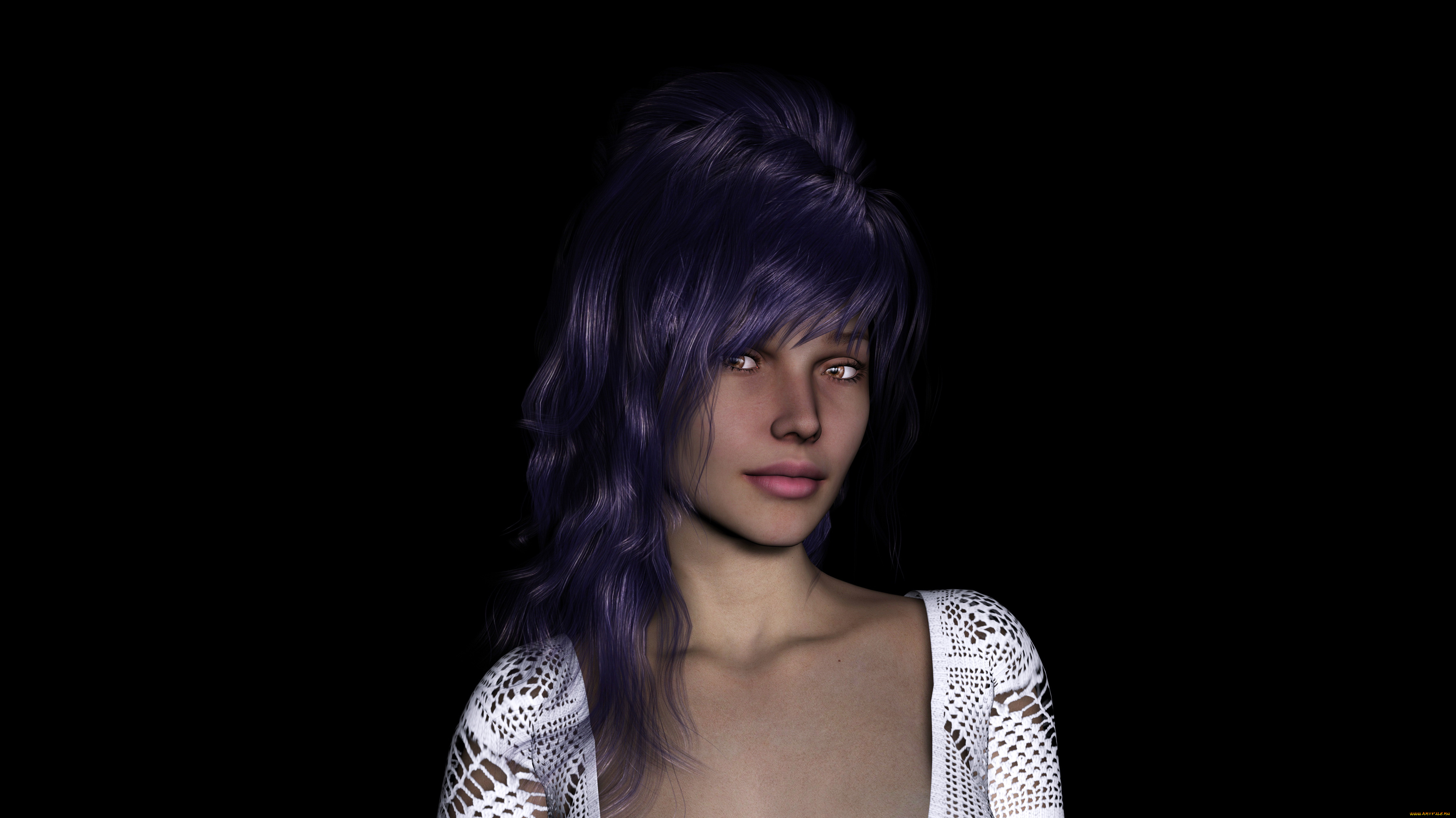 3д, графика, portraits, , портрет, девушка, фон, взгляд