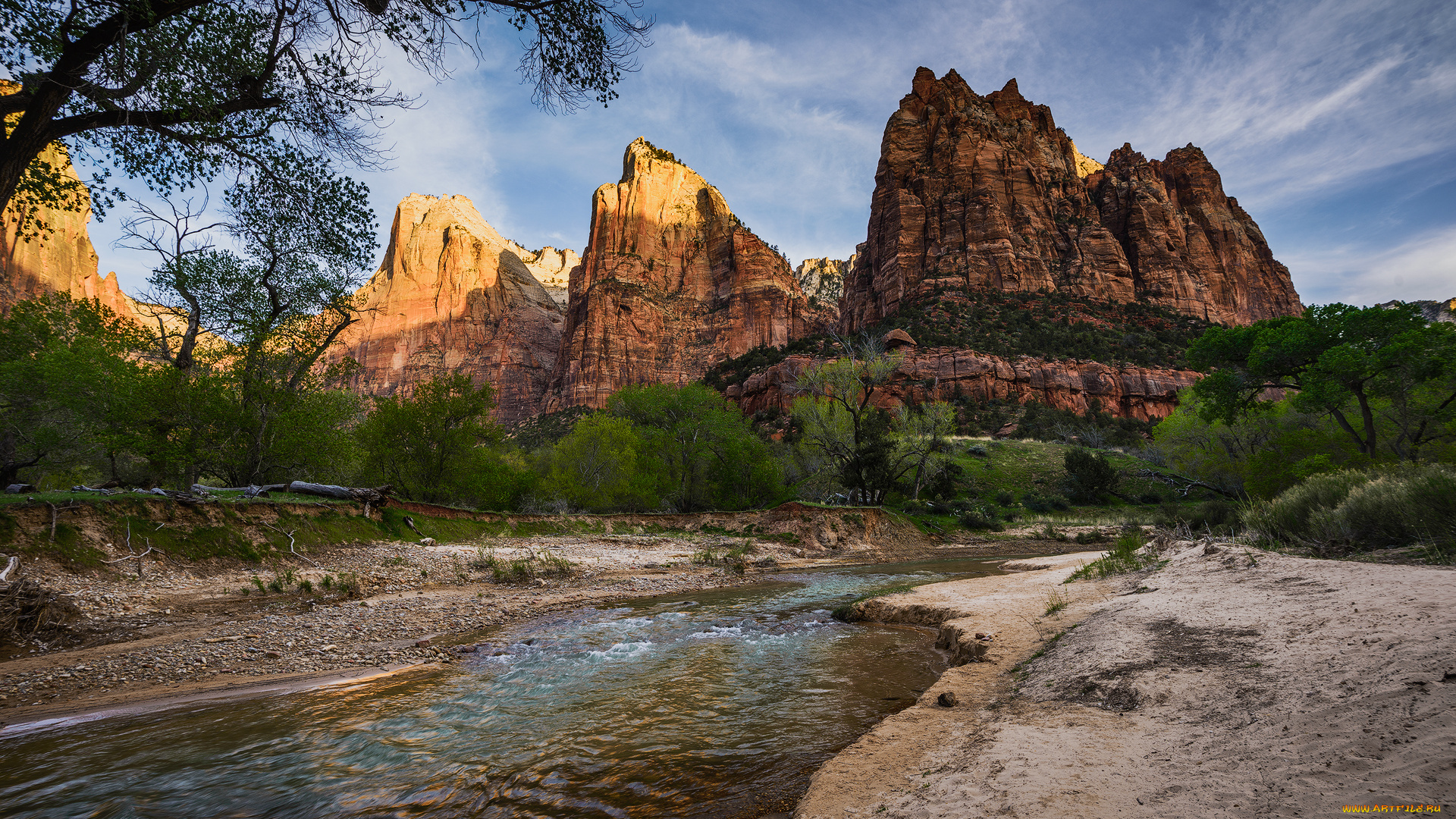 природа, реки, озера, лес, река, горы