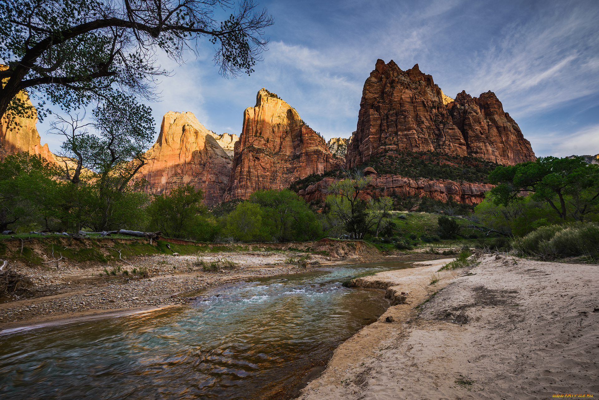 природа, реки, озера, лес, река, горы