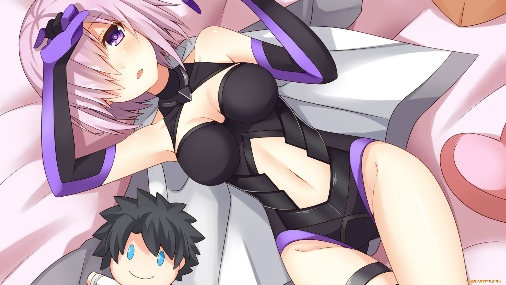 аниме, fate, stay, night, фон, взгляд, девушка