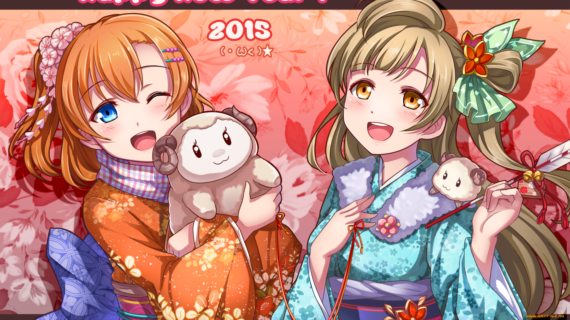 аниме, love, live, , school, idol, project, фон, взгляд, девушка