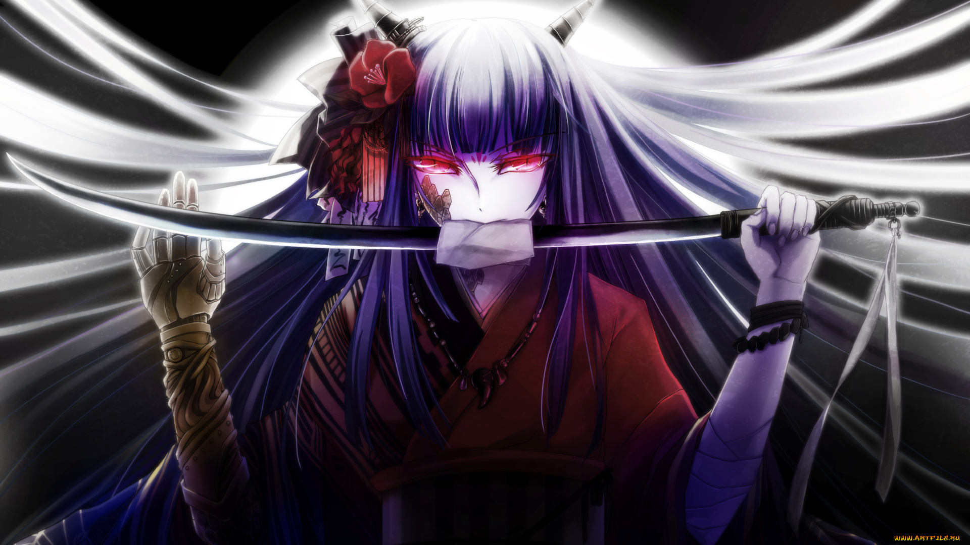 аниме, оружие, , техника, , технологии, фон, взгляд, девушка