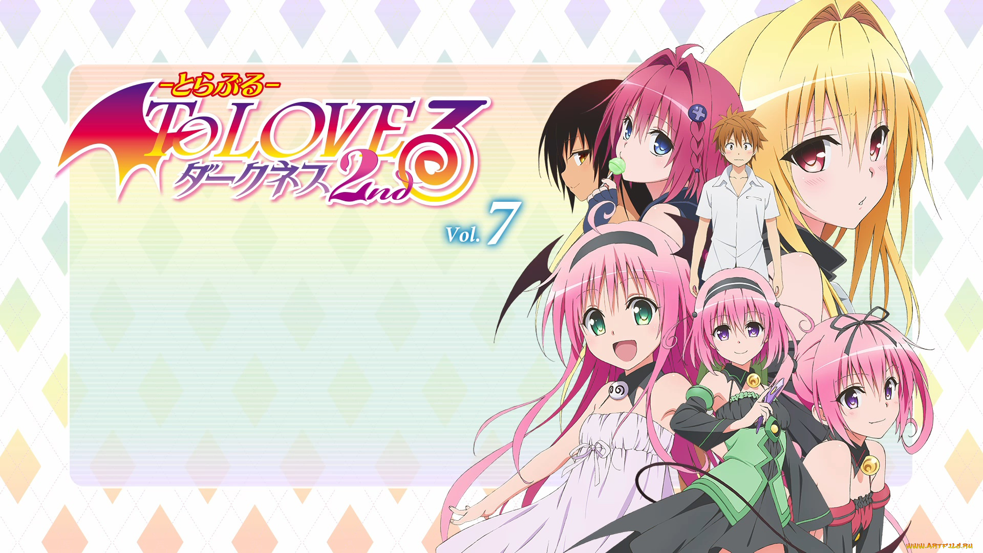 аниме, to, love, ru, фон, взгляд, девушки