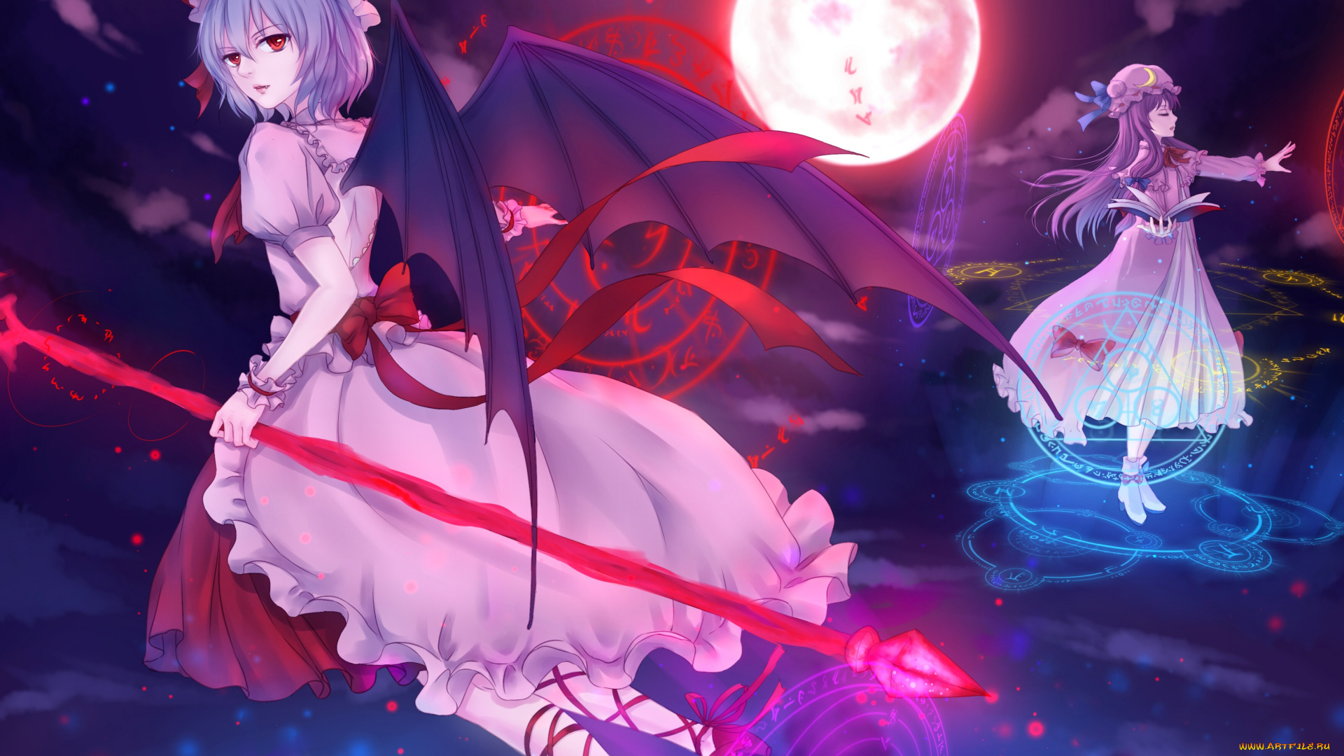 аниме, touhou, девушки, тоухоу