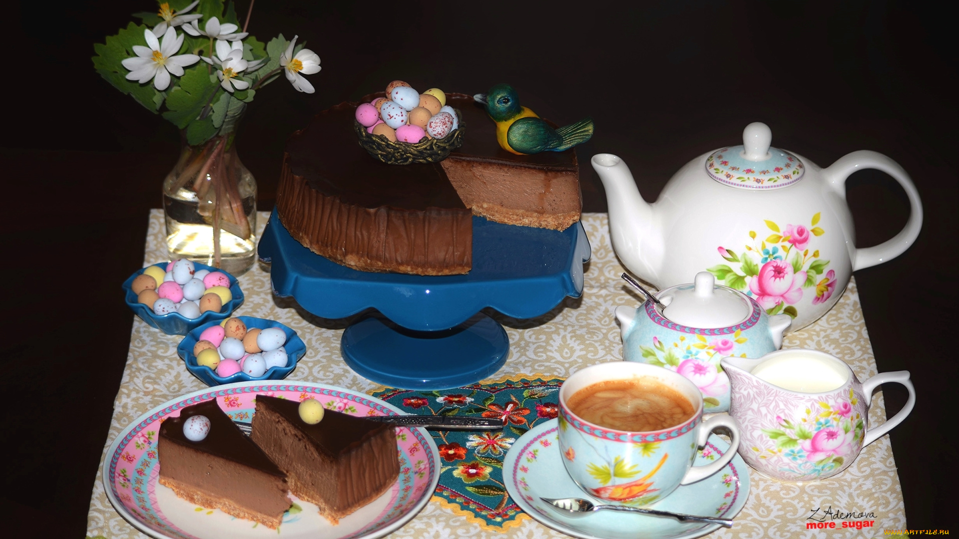 еда, торты, кофе, шоколад, торт, выпечка, чизкейк, декор