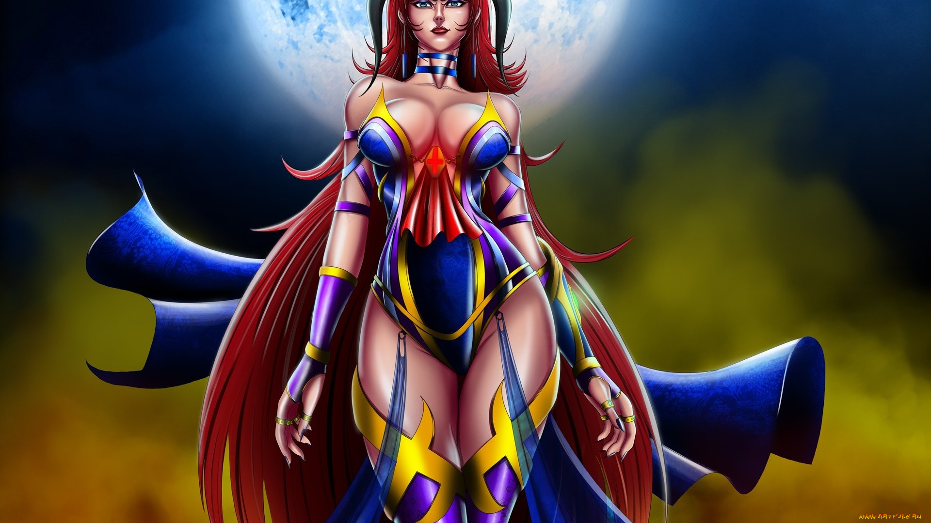 фэнтези, девушки, фон, взгляд, девушка