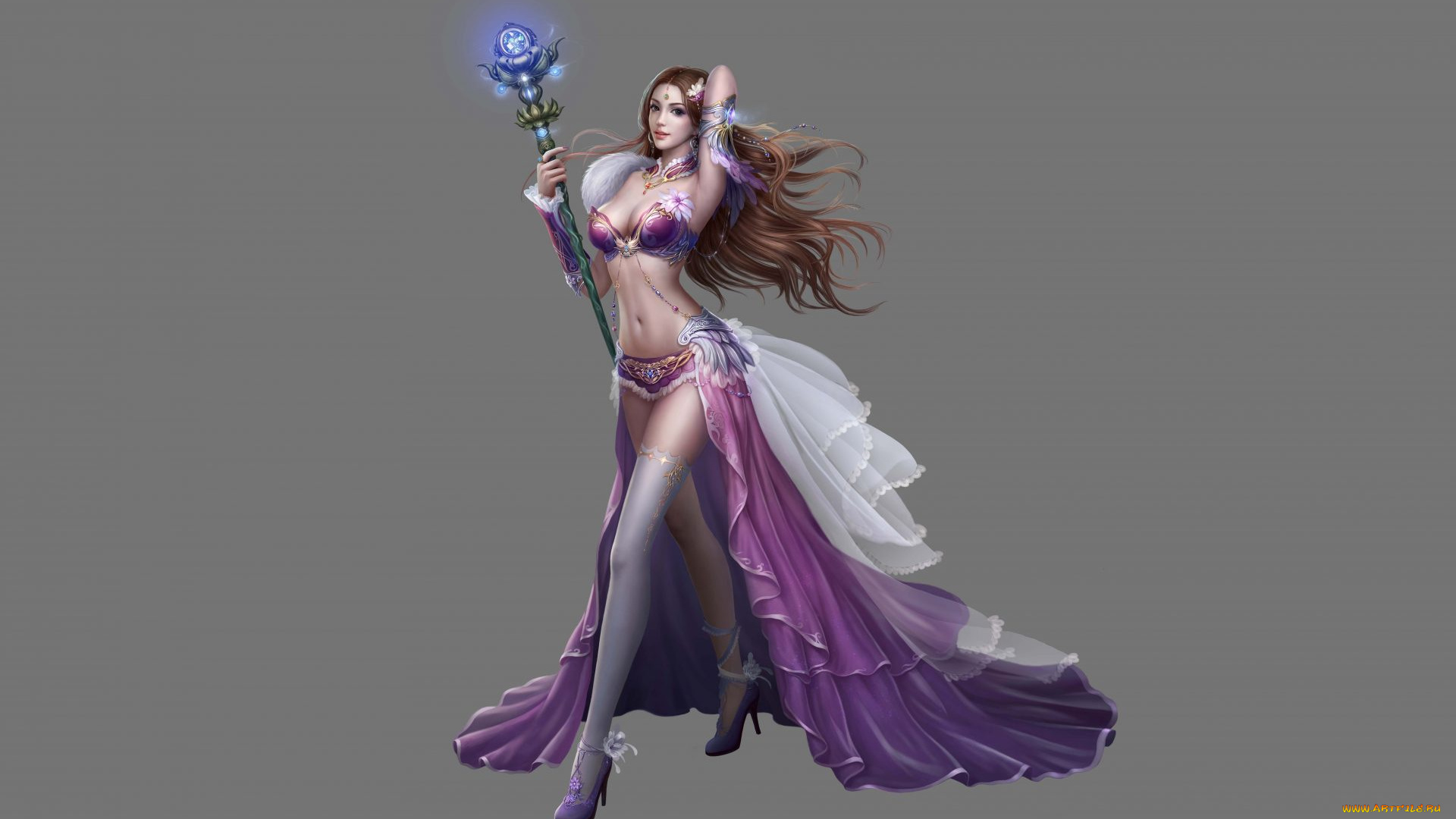 фэнтези, девушки, фон, взгляд, девушка