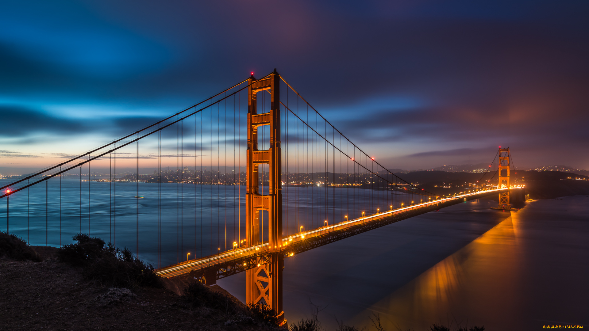 города, -, мосты, река, мост