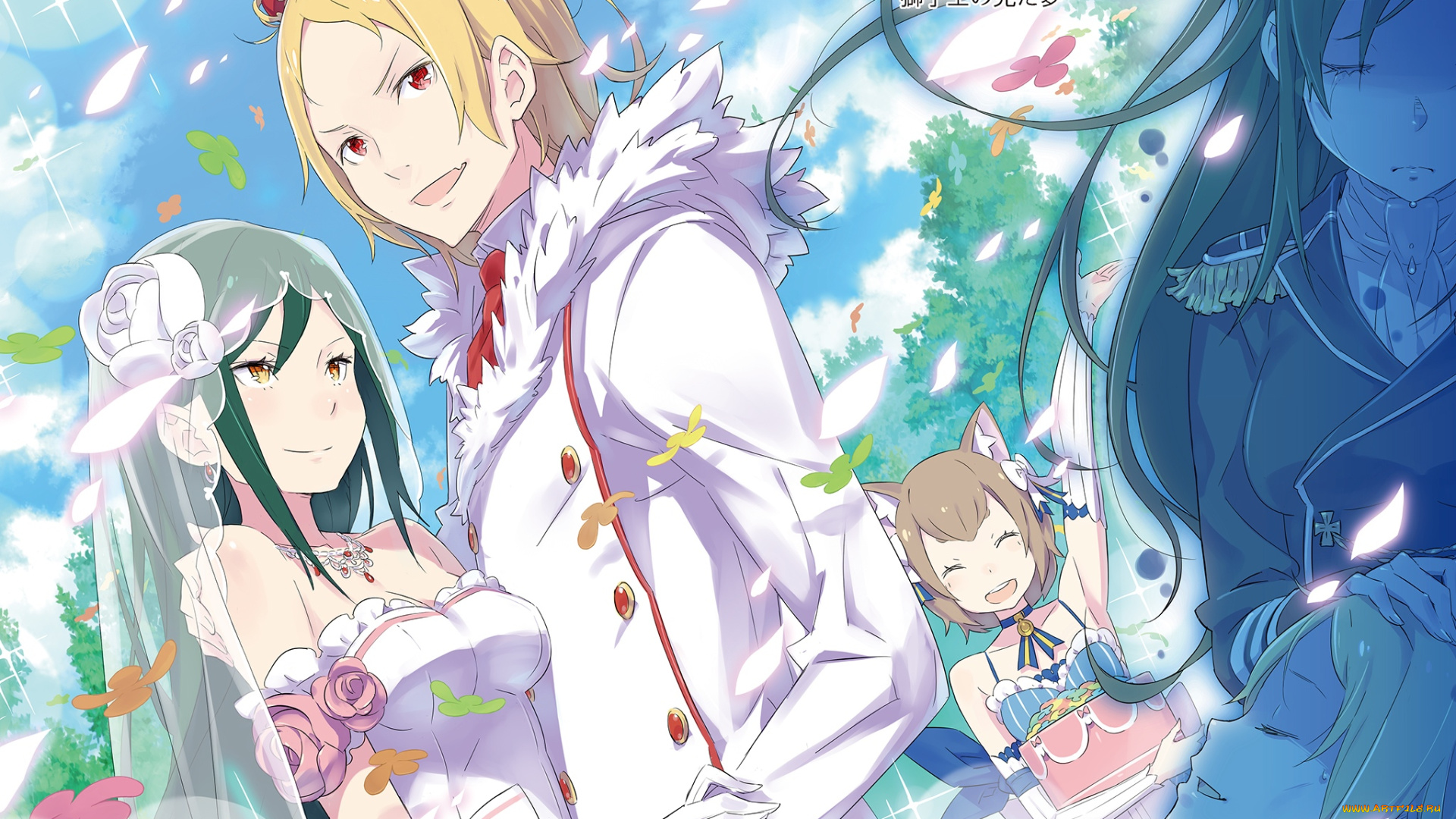 zero, no, tsukaima, аниме, фон, взгляд, девушки