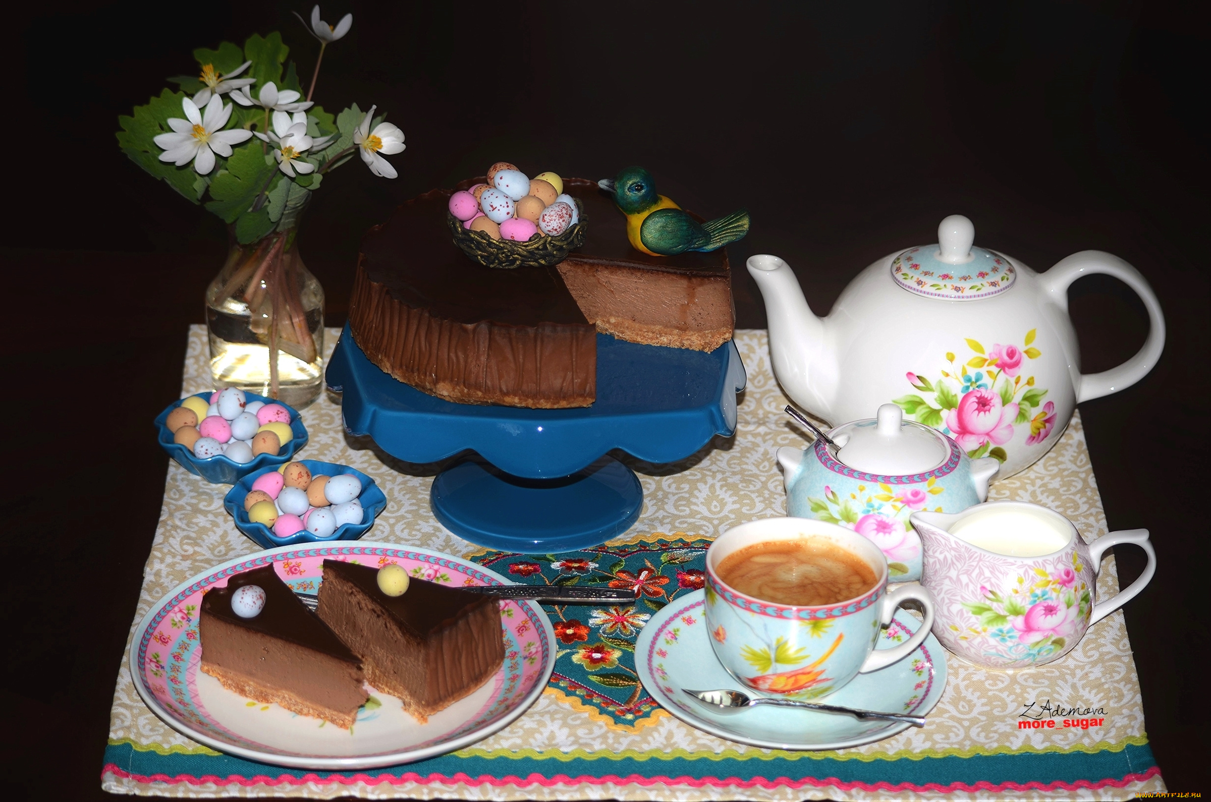 еда, торты, кофе, шоколад, торт, выпечка, чизкейк, декор