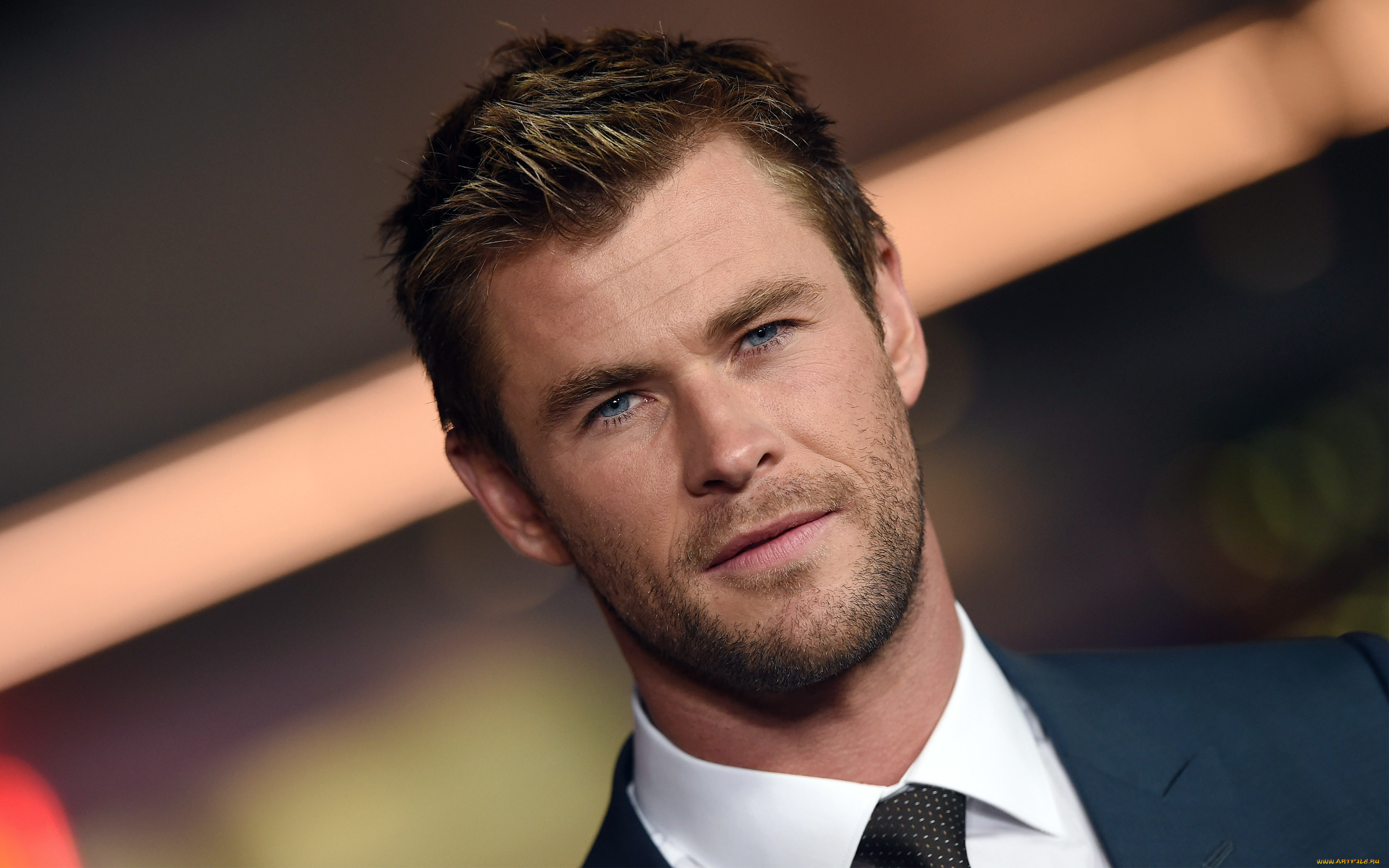 chris, hemsworth, мужчины, боке, портрет, костюм, актер