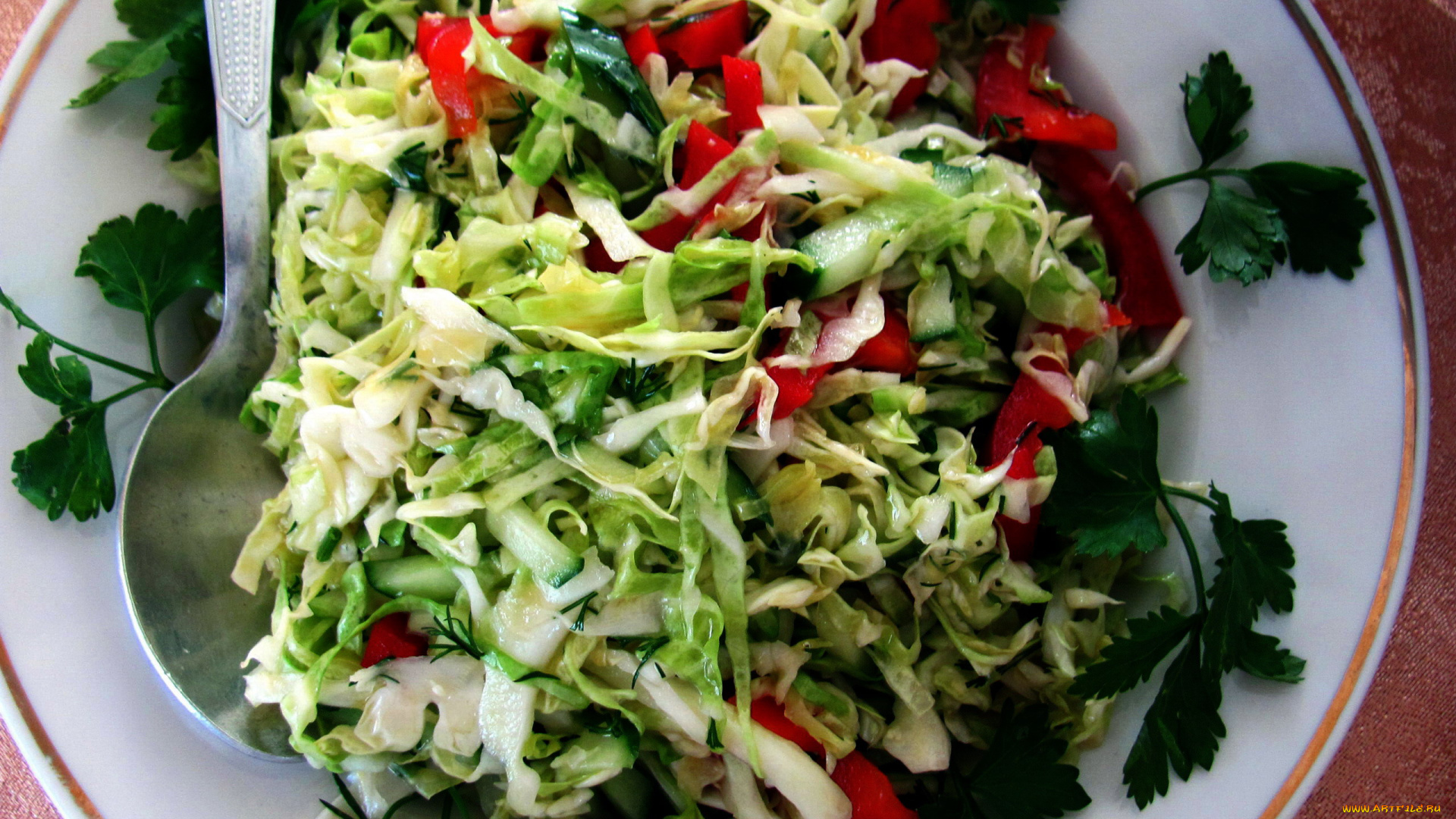 еда, салаты, , закуски, петрушка, салат, овощной