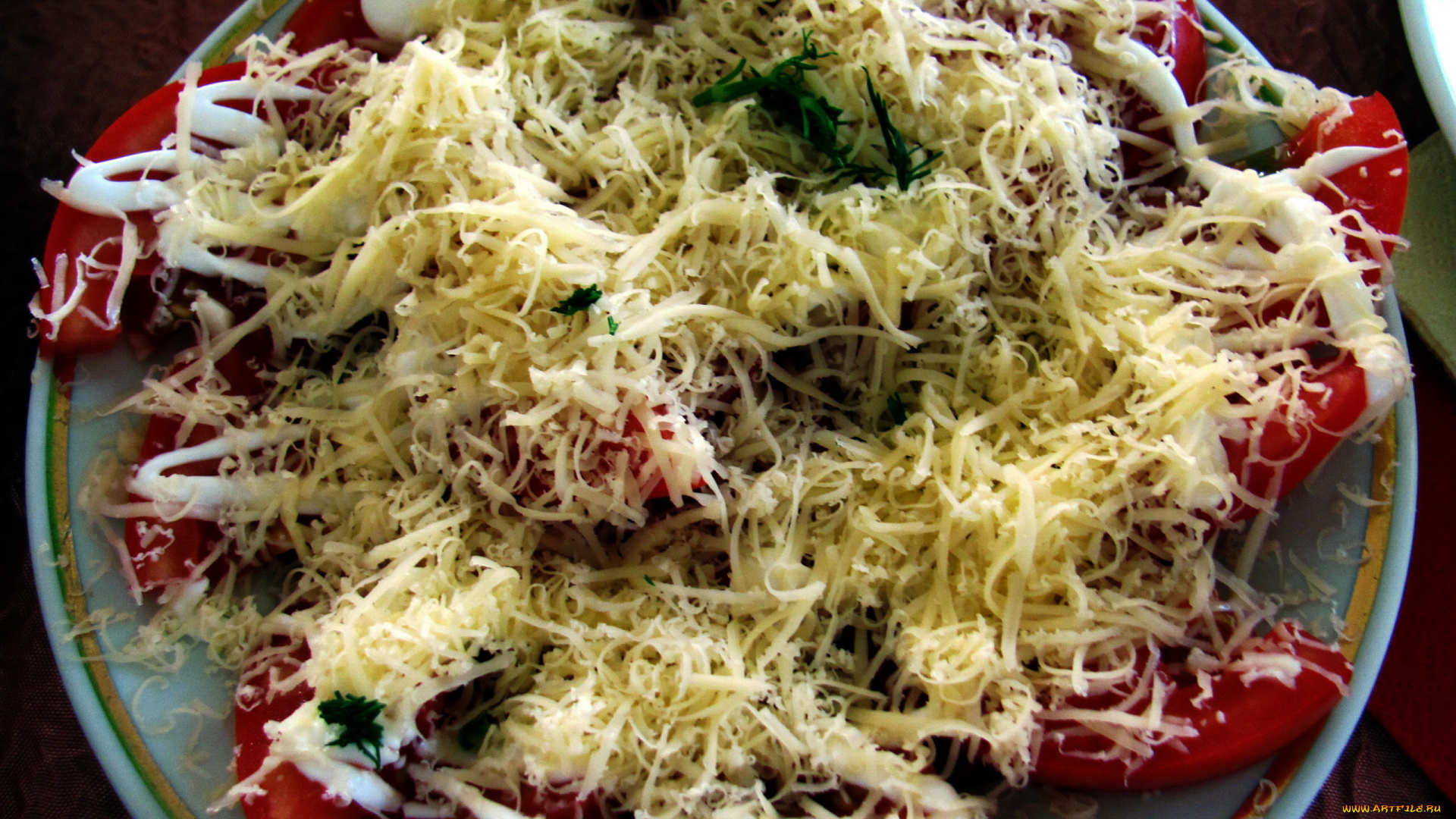 еда, салаты, , закуски, сыр, помидоры