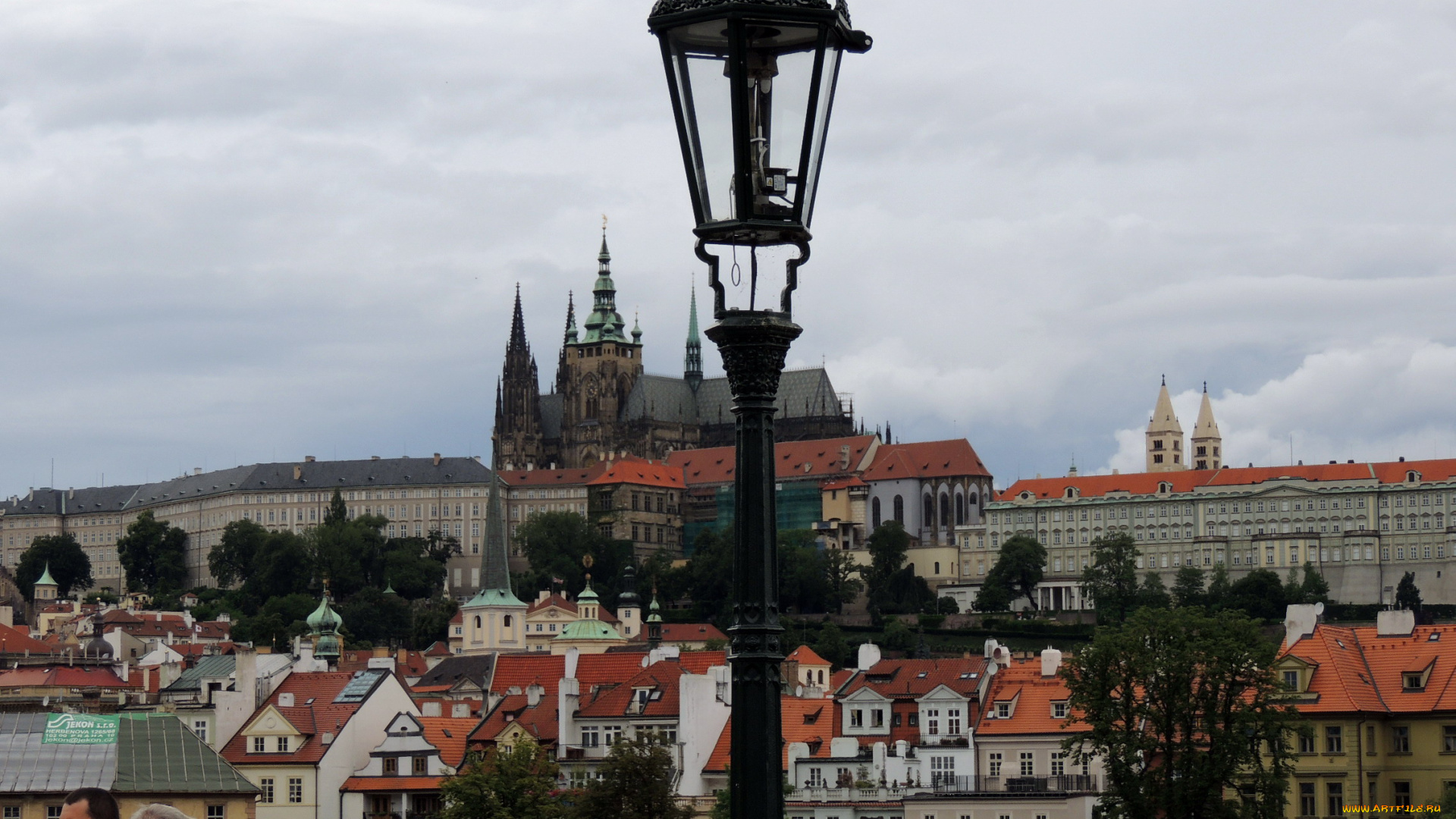 города, прага, , Чехия, туристы, дома, фонарь