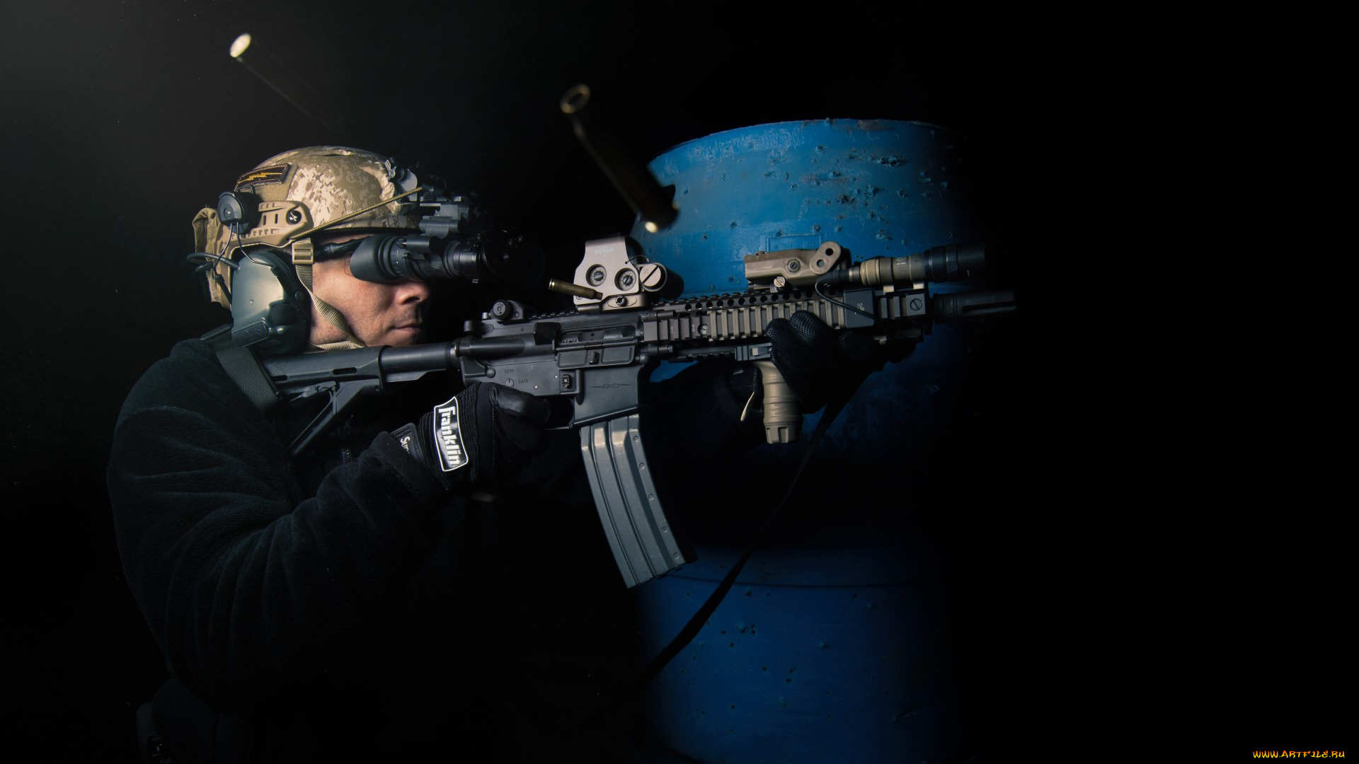 оружие, армия, спецназ, солдат, автомат, стрельба, гильзы, бинокль, ночного, видения