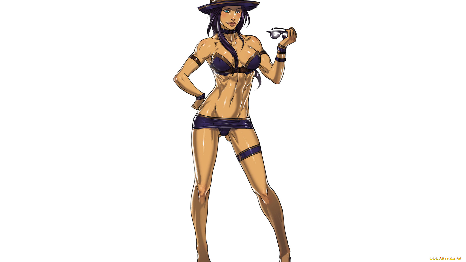 рисованное, комиксы, шляпа, очки, взгляд, фон, девушка