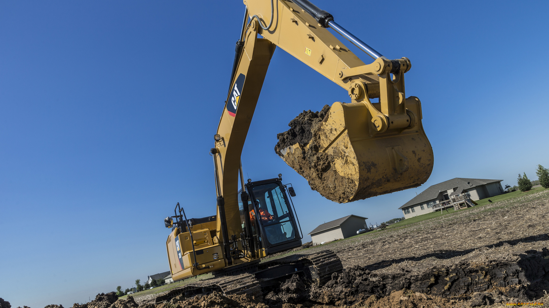 техника, экскаваторы, caterpillar